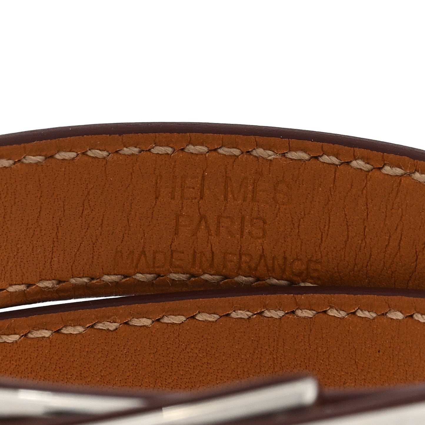 Barenia Kelly Double Tour Bracelet S Fauve