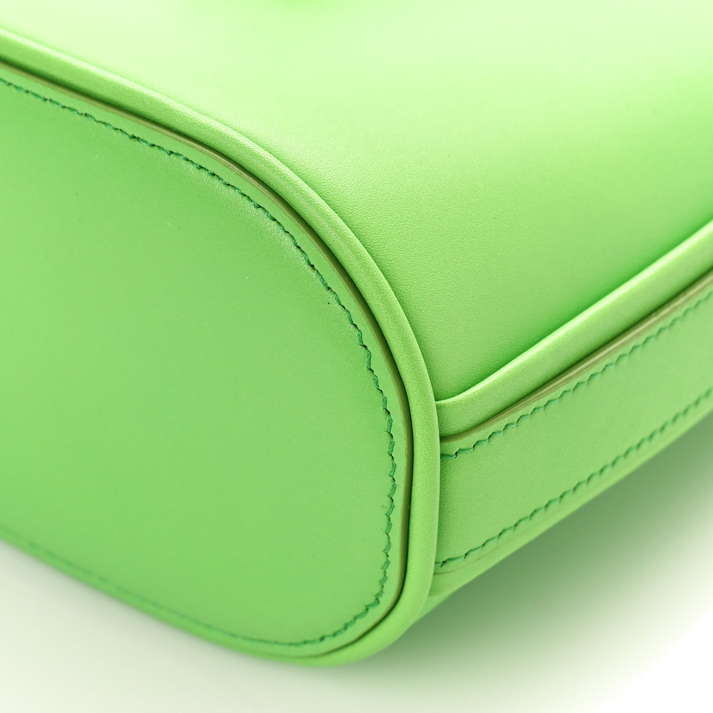 SALVATORE FERRAGAMO Soft Calfskin Mini Gancini Hobo Lime