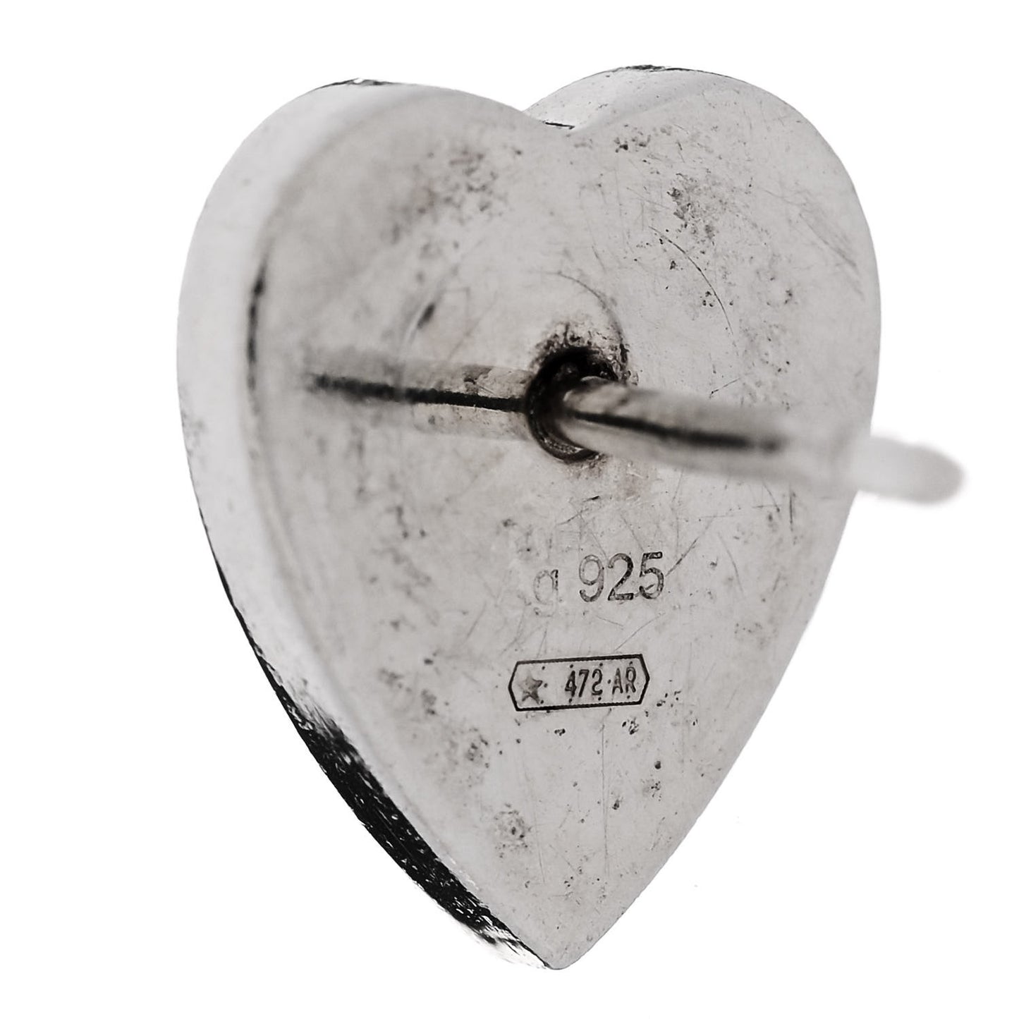 Sterling Silver Trademark Heart Stud Earrings