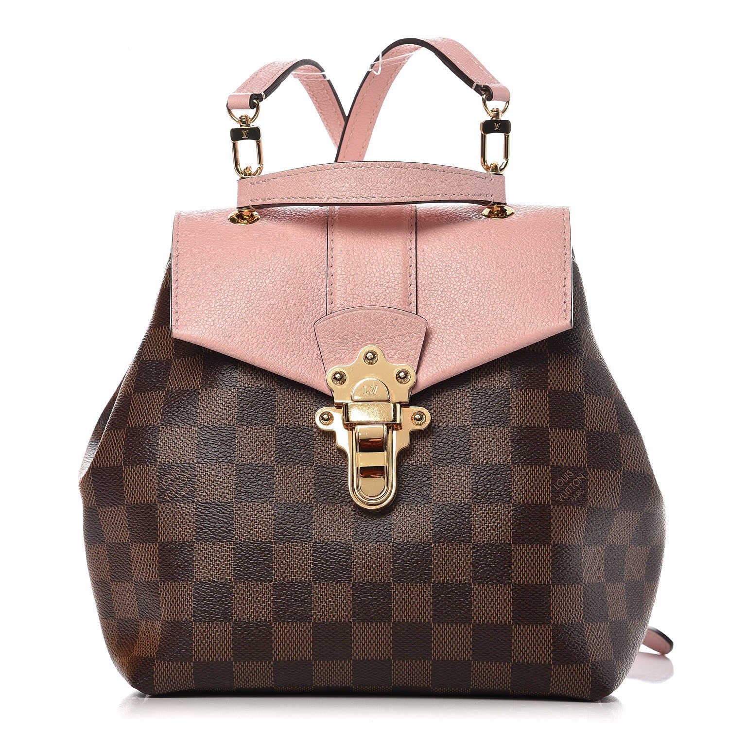 louis vuitton backpack clapton damier ebene with accessories brown/pink Louis Vuitton Damier Ebene Clapton Backpack Magnolia 275398 – FASHIONPHILE