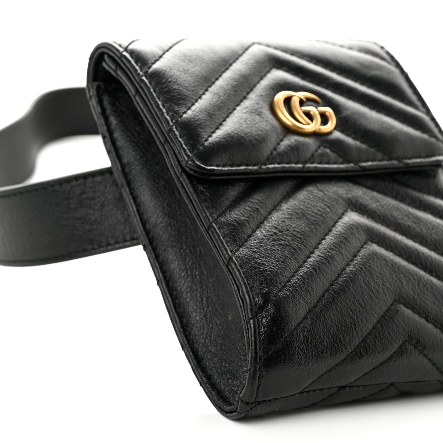 Calfskin Matelasse GG Marmont 2.0 Belt Bag 85 34 Black