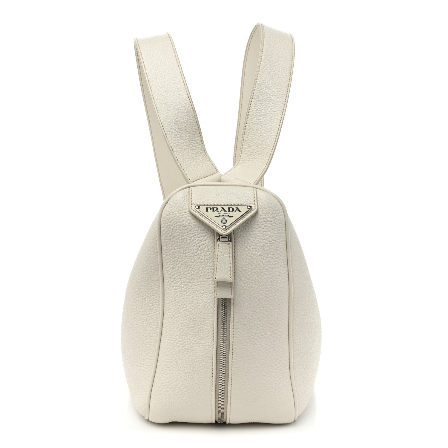 Prada Vitello Daino Triangle Backpack Talco 1 of 8