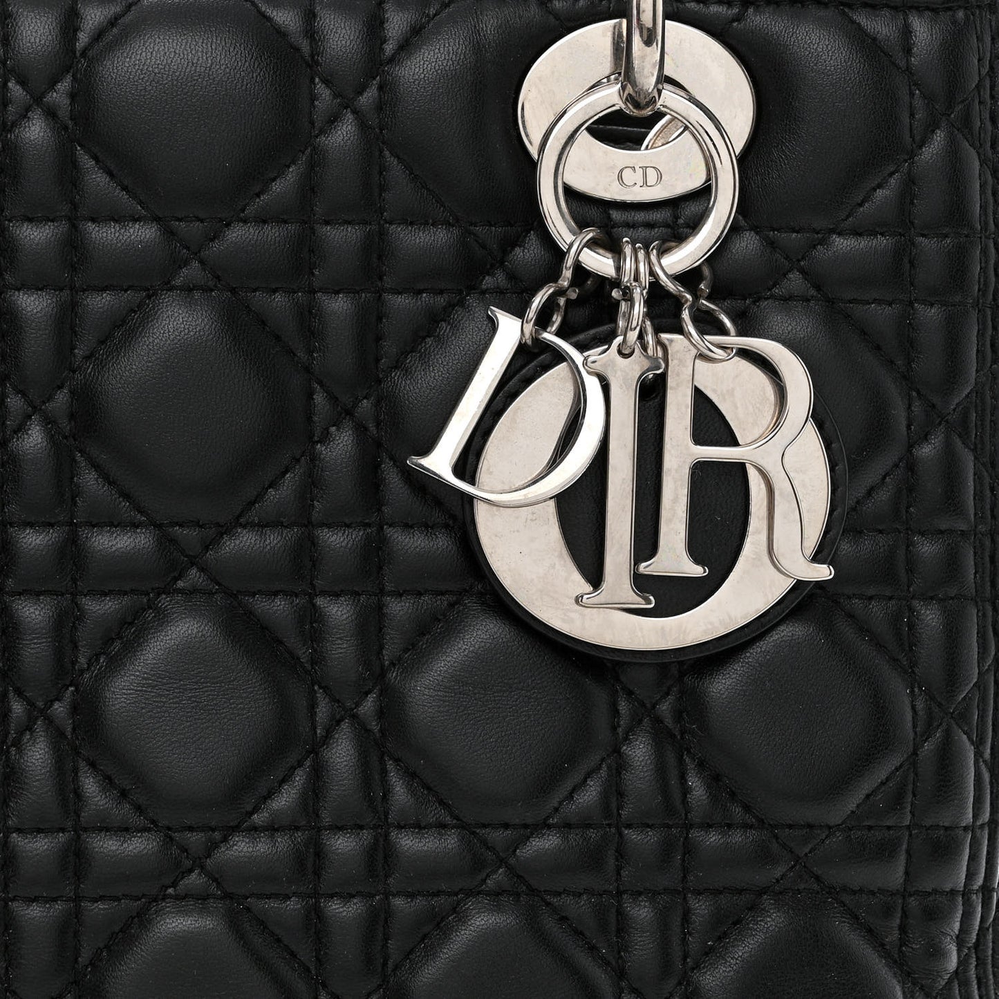 Lambskin Cannage Medium Lady Dior Black