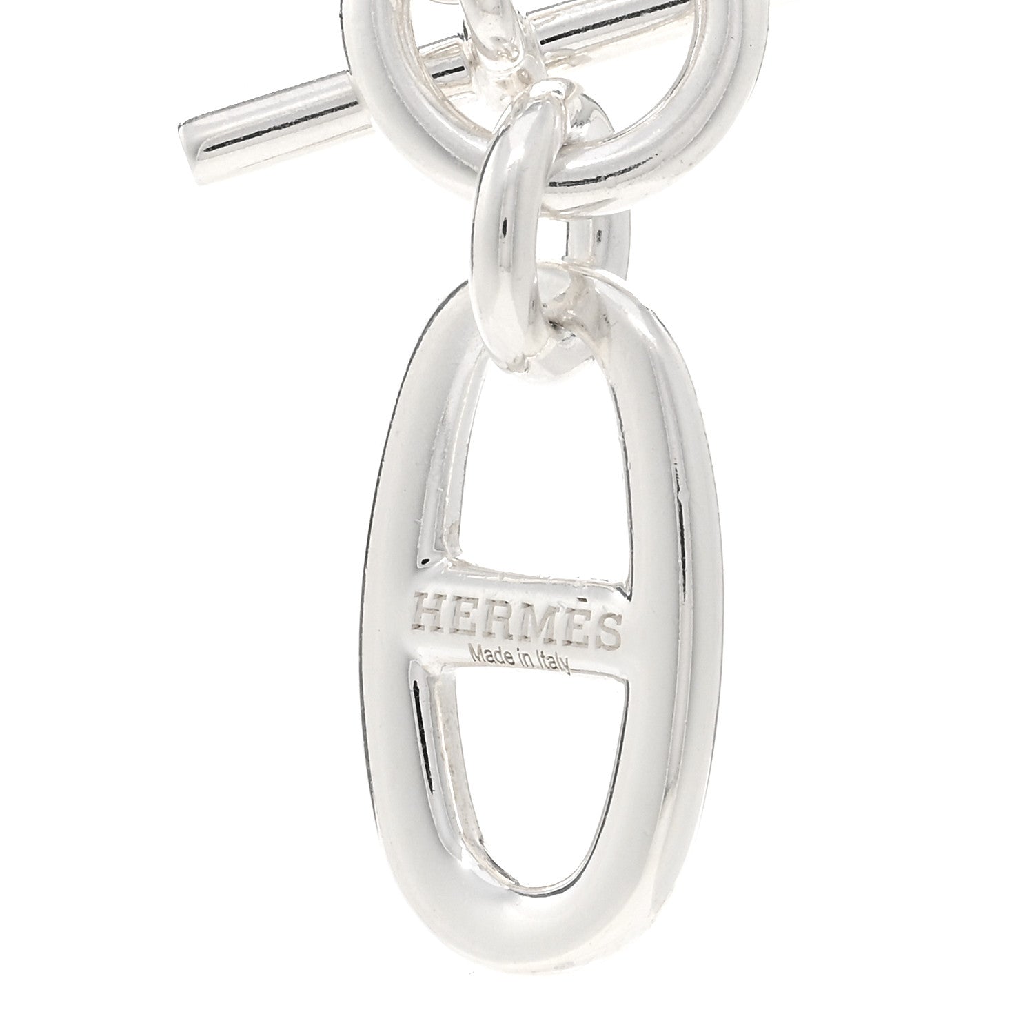 Hermes Sterling Silver Amulette Chaine d'Ancre Necklace 4 of 5