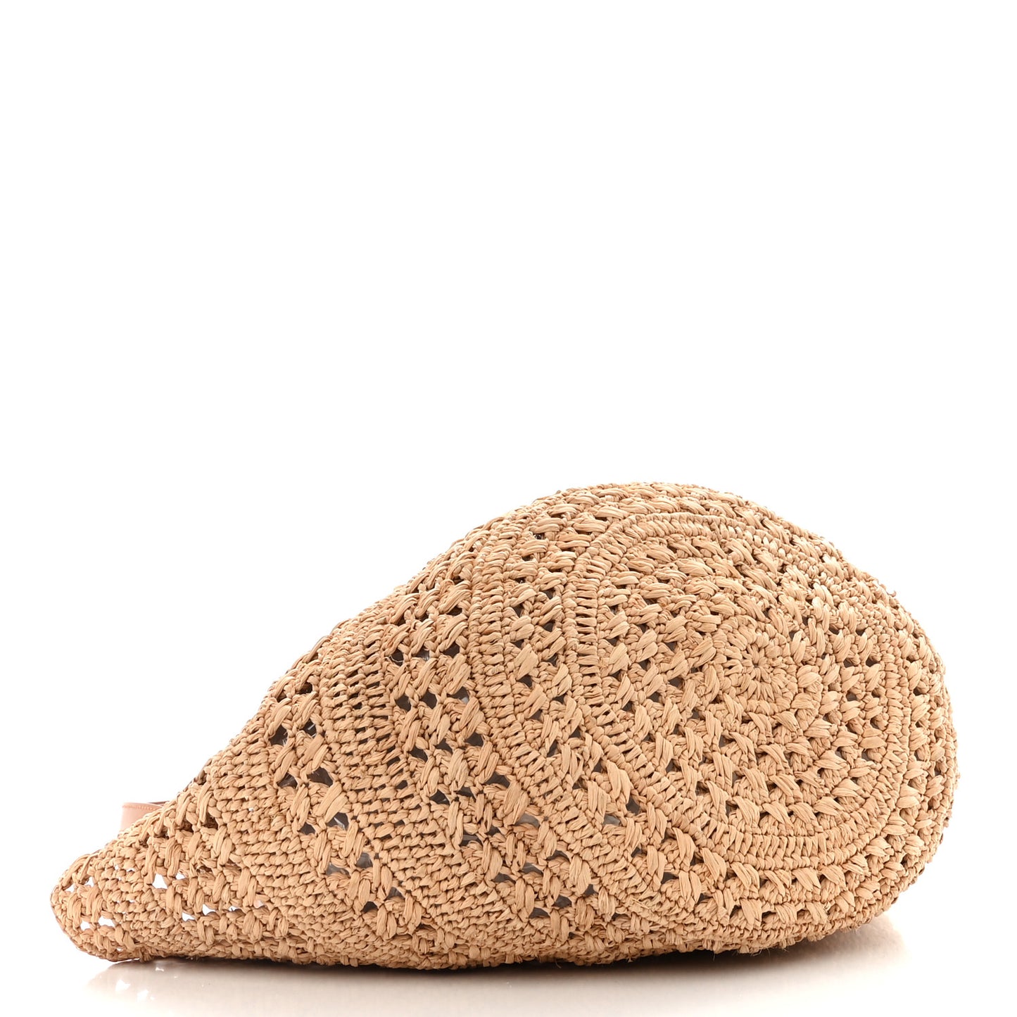 Raffia Calfskin Small Panier Tote Naturel