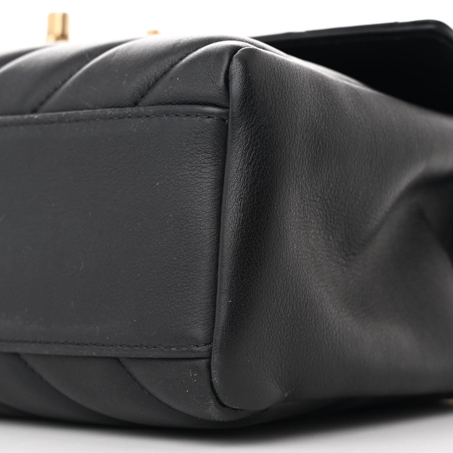 Calfskin Quilted Chevron In The City Bag Black