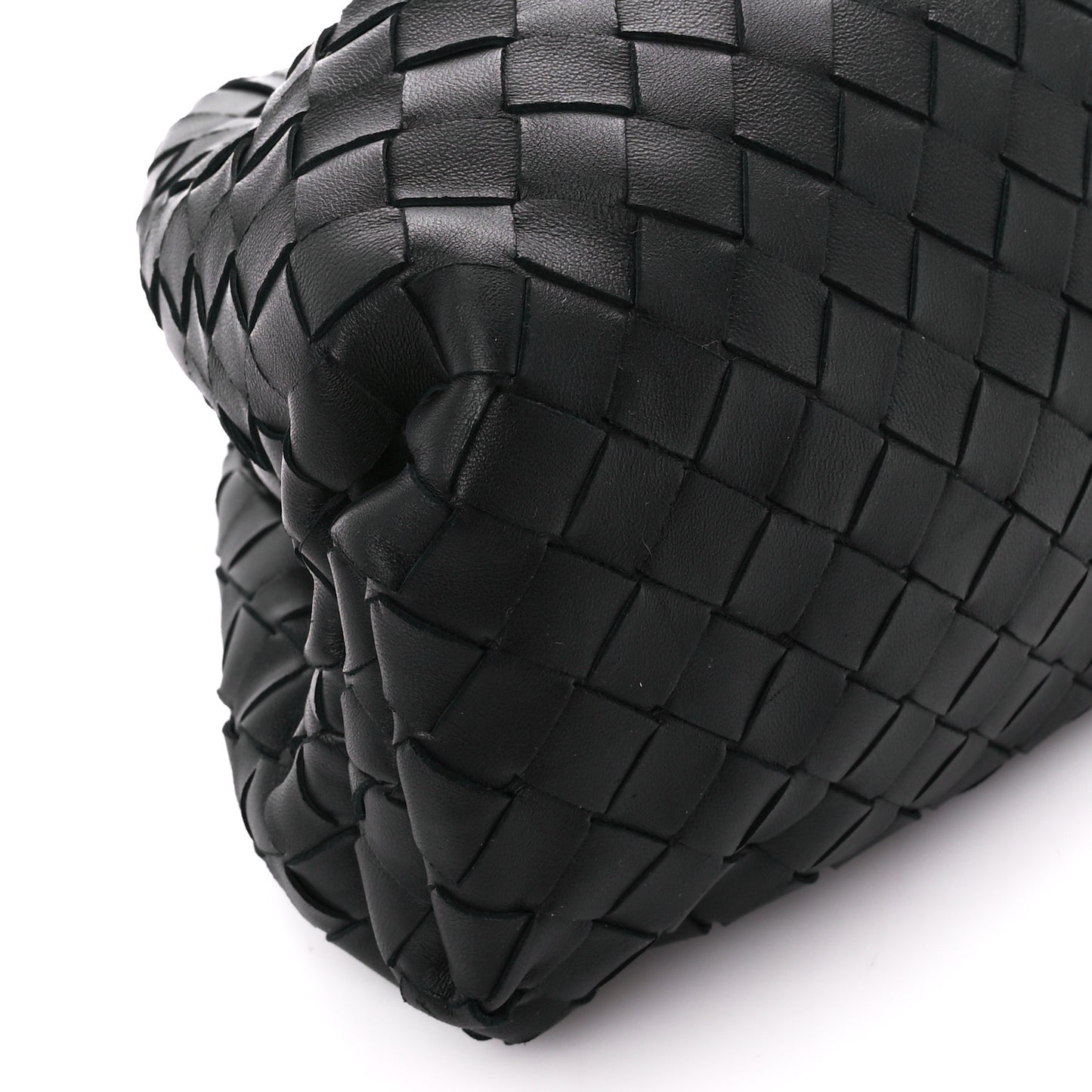 Nappa Maxi Intreccio The Pouch Oversized Clutch Black