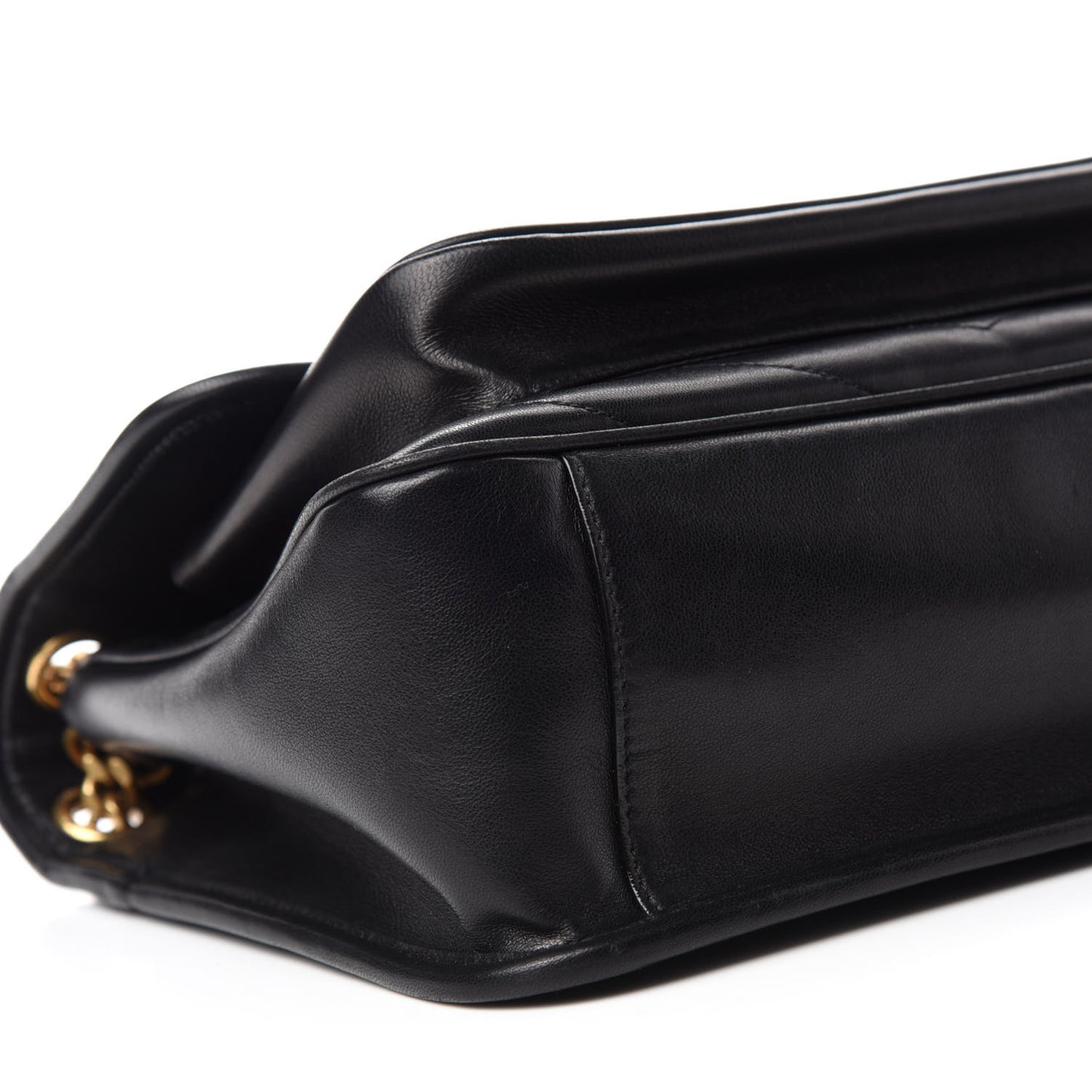 Lambskin Matelasse Monogram Medium Niki Chain Satchel Black