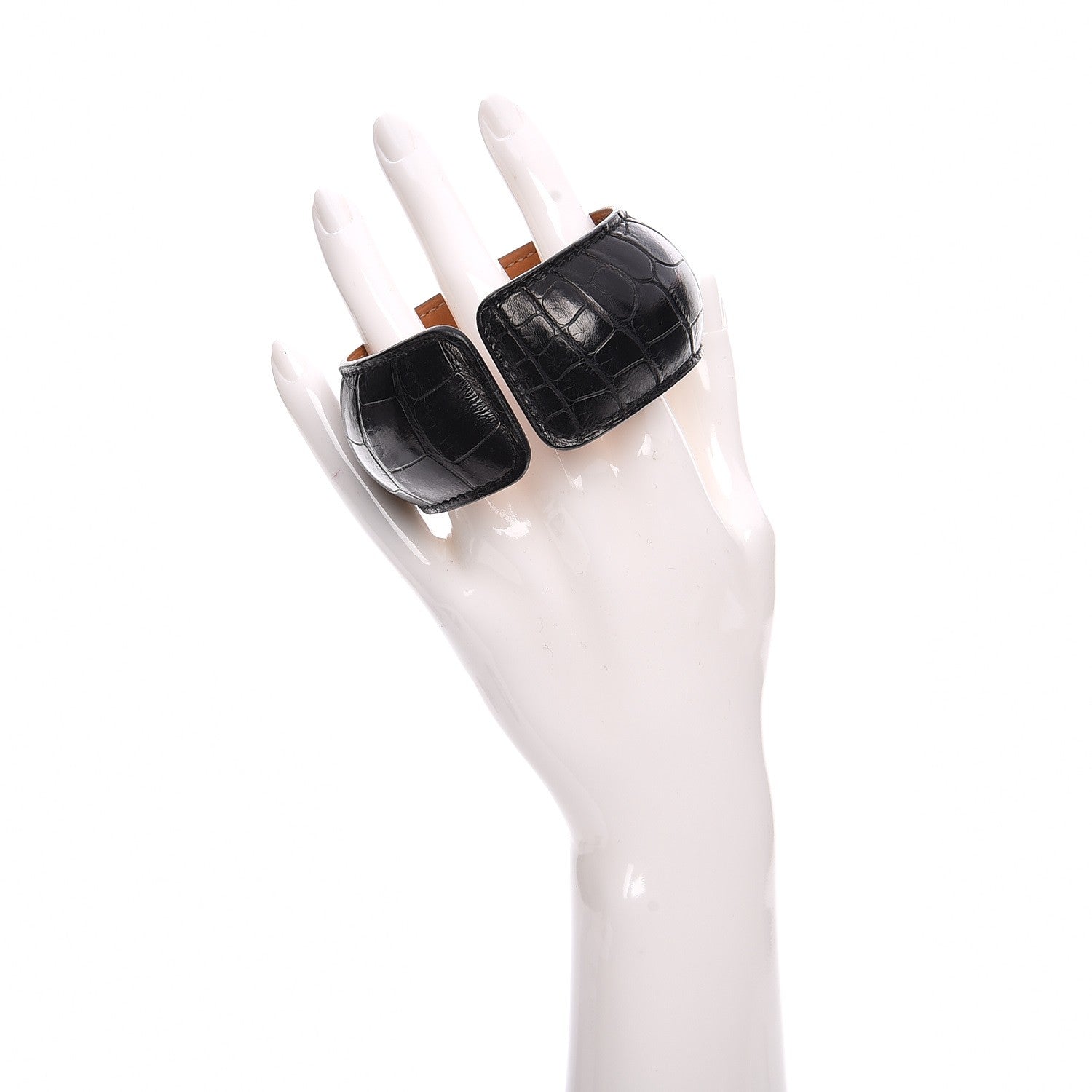Hermes Alligator Astral Cut Bracelet S Black 2 of 5