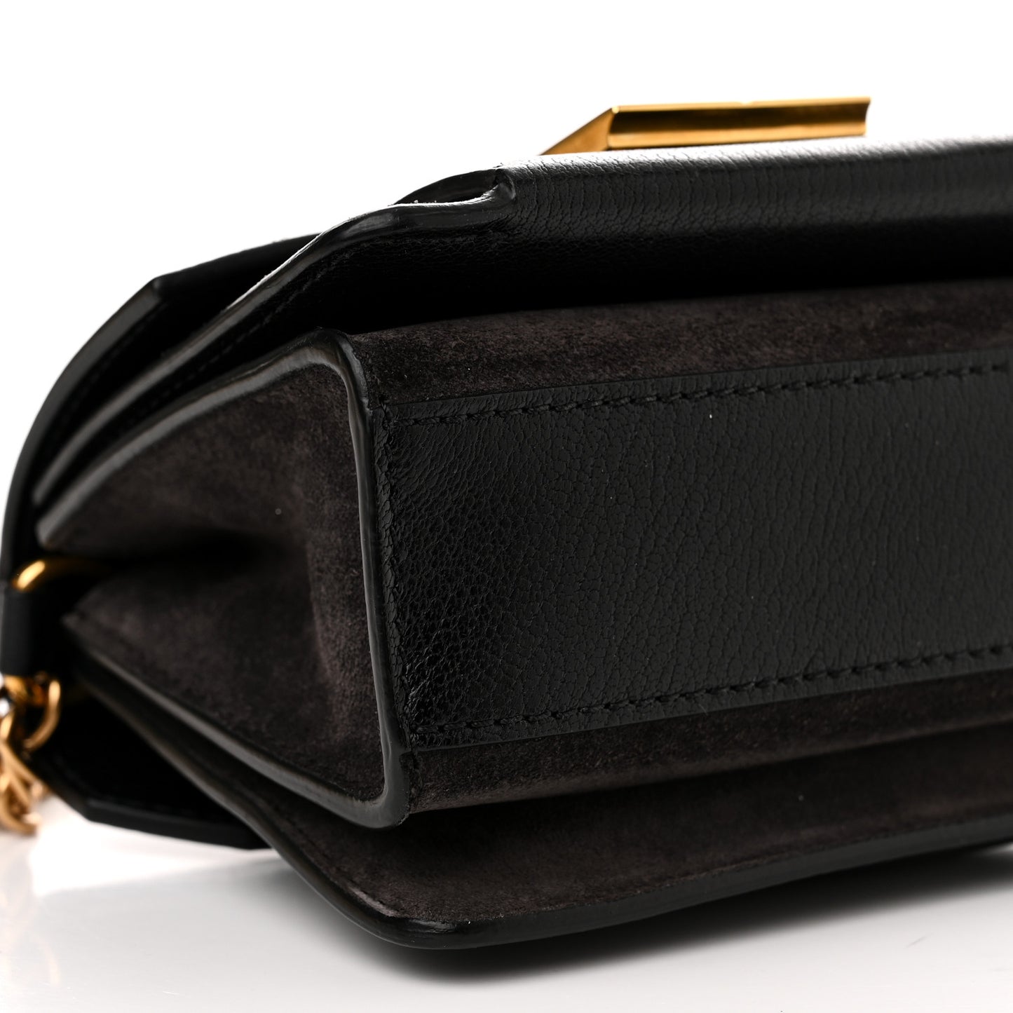 Goatskin Suede Mini GV3 Shoulder Bag Black