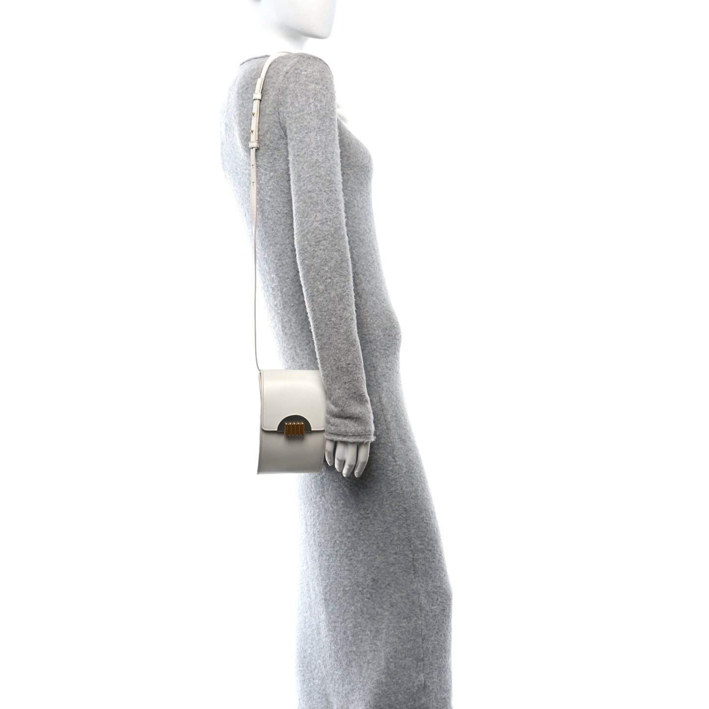 Box Calfskin Clutch White