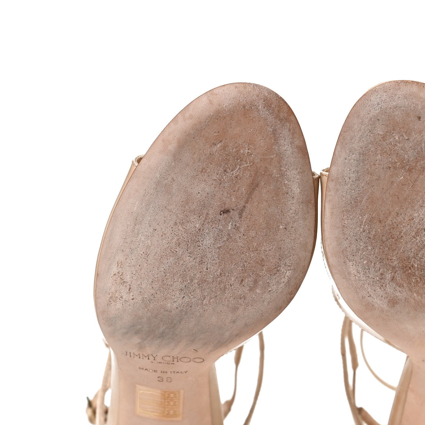 Patent Calfskin Lang Sandals 38 Sand