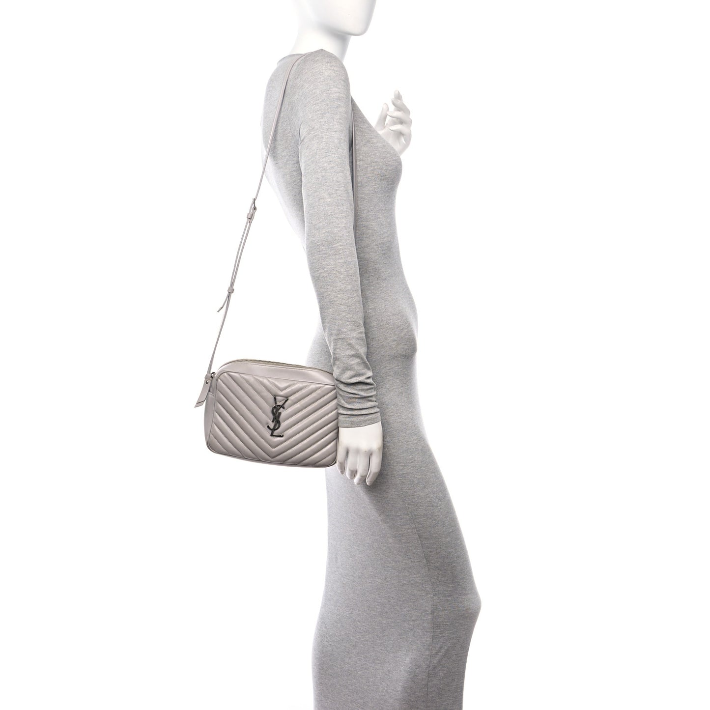 Calfskin Matelasse Monogram Lou Camera Bag Granite