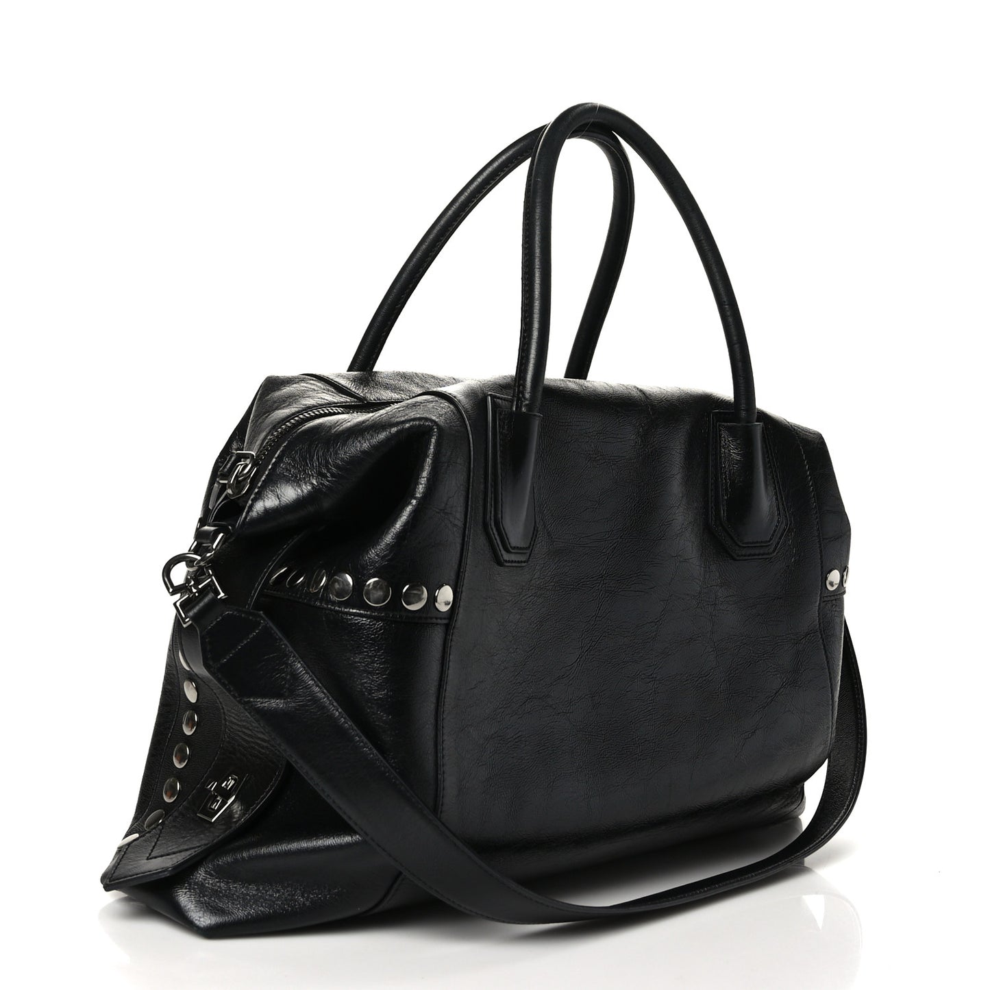 Smooth Calfskin Medium Studded Soft Antigona Black