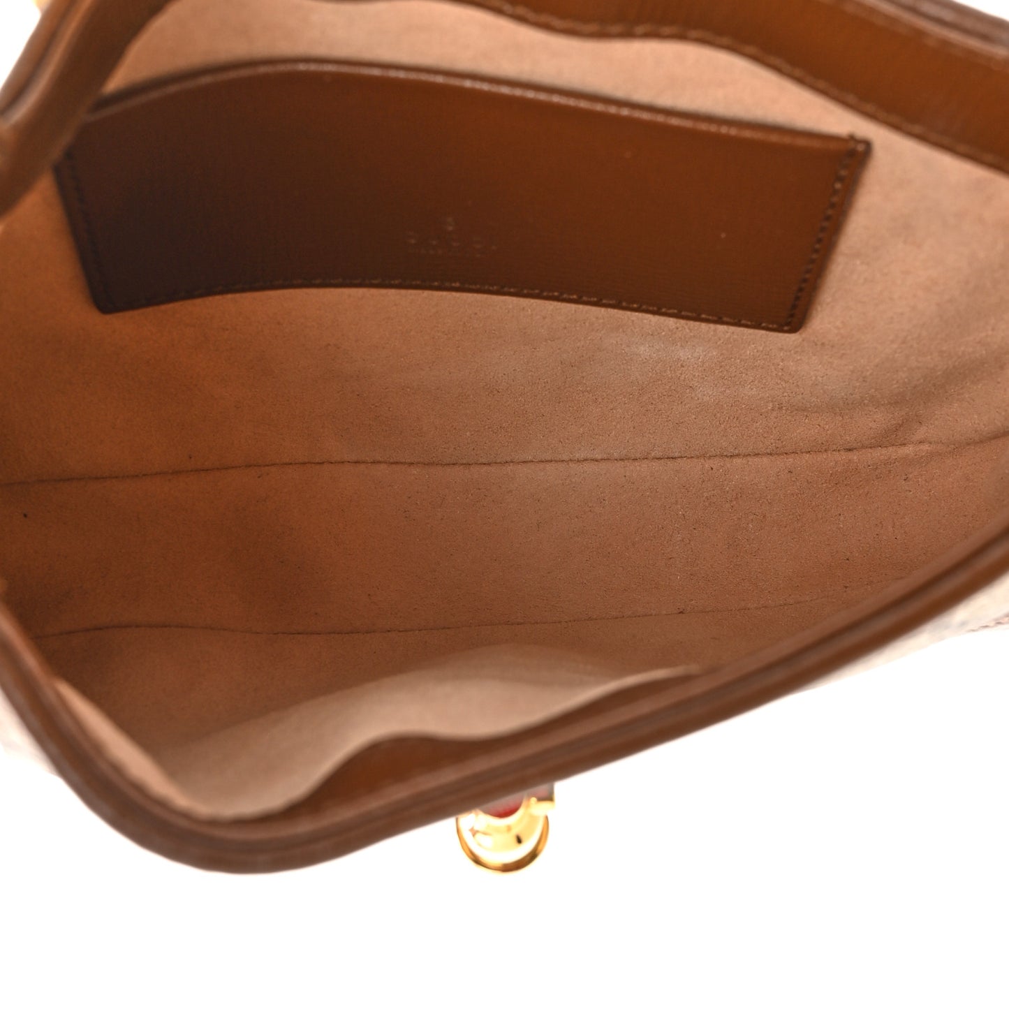 GG Supreme Monogram Azalea Calfskin Web Mini Jackie 1961 Hobo Beige Ebony Brown Sugar