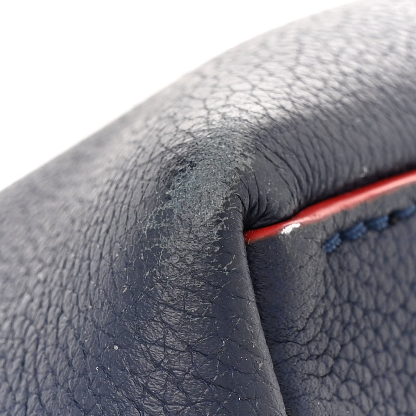 Calfskin Lockme Day Marine Rouge