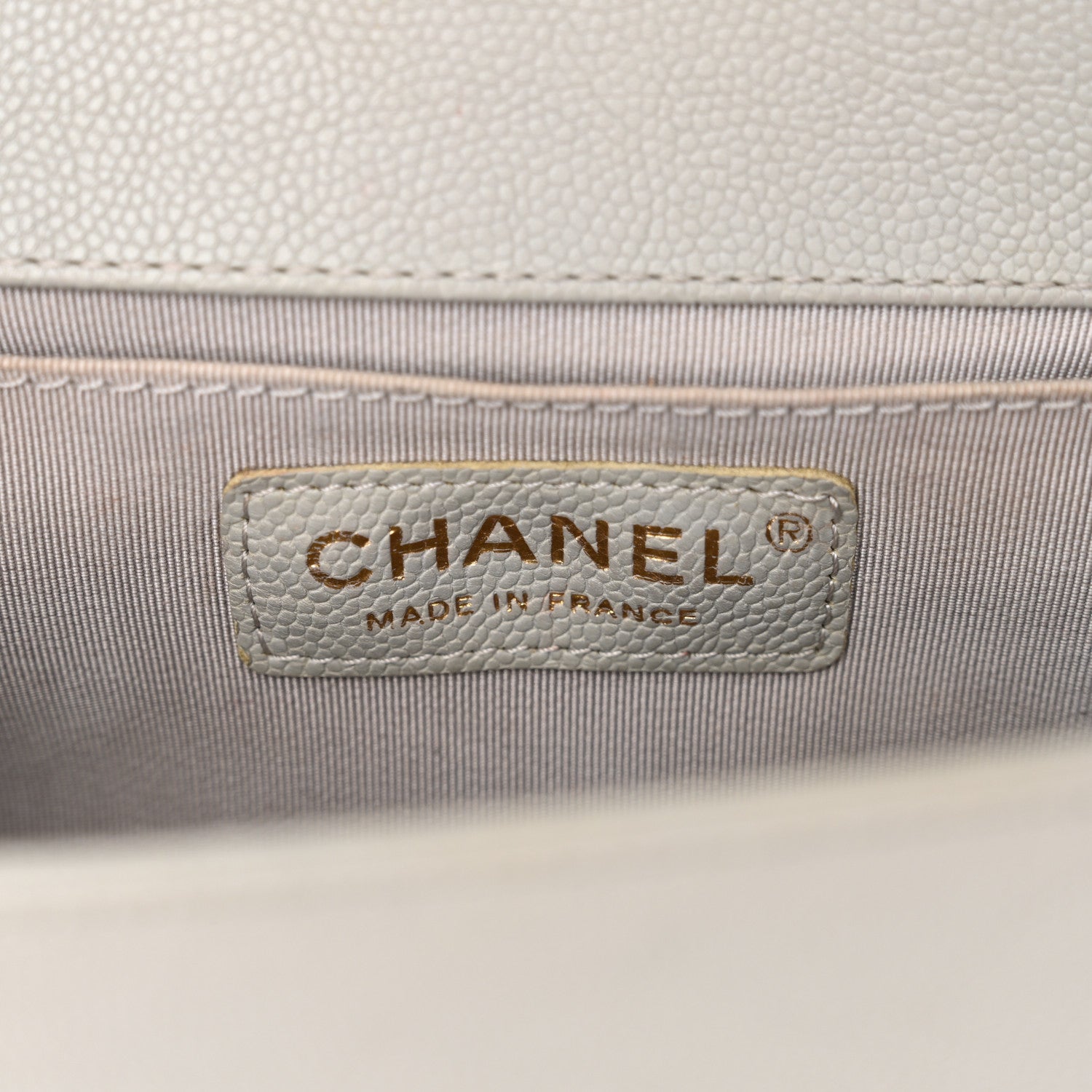 Chanel Caviar Quilted Small Boy Flap Light Grey 6 of 13