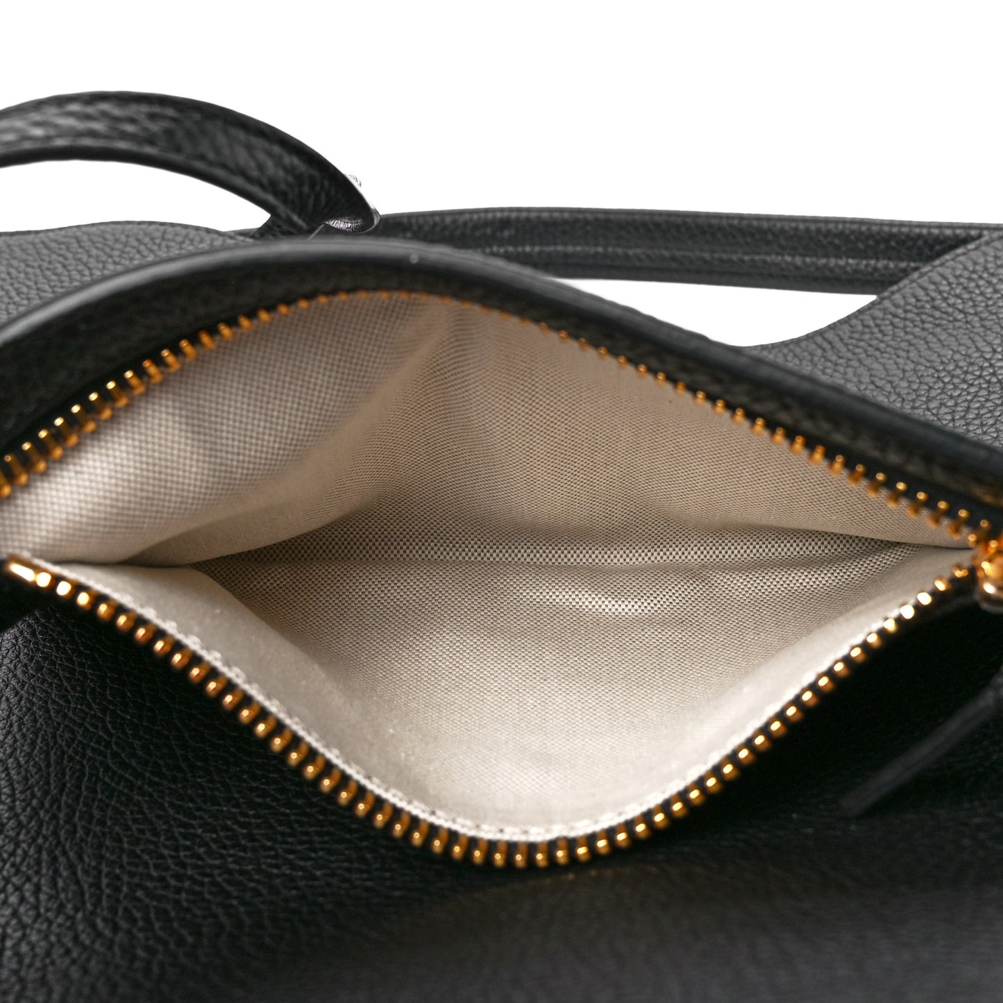 Pebbled Calfskin Small Alix Padlock Zip Hobo Bag Black