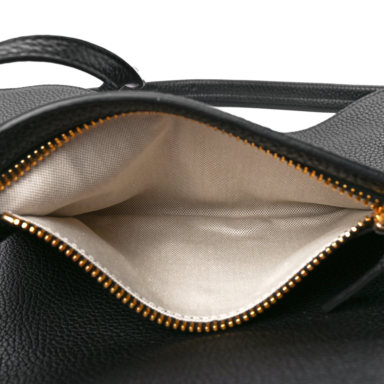 Tom Ford Pebbled Calfskin Small Alix Padlock Zip Hobo Bag Black 9 of 14