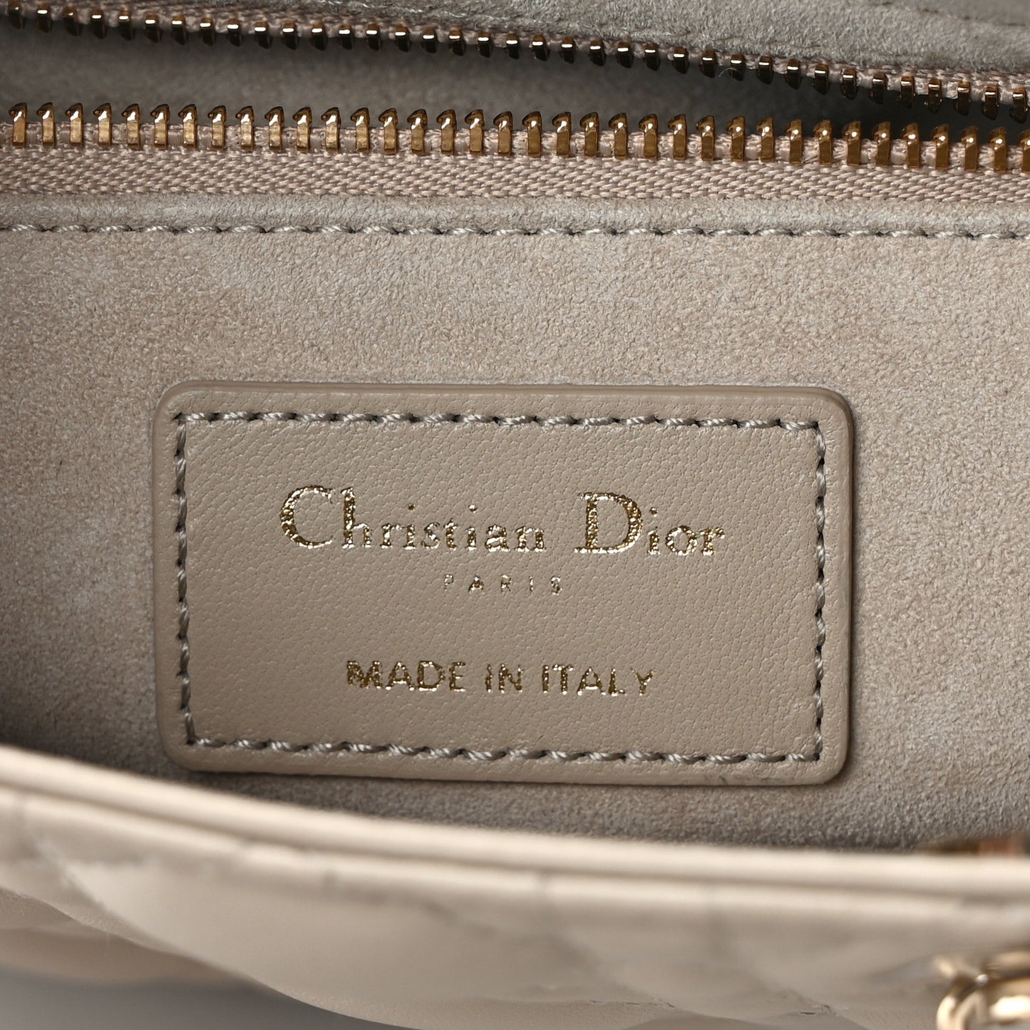 Calfskin Cannage Small My ABCDior Lady Dior Beige