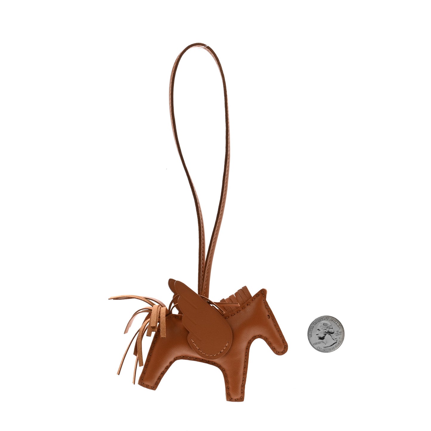 Milo Lambskin Swift Grigri Rodeo Pegase Horse Bag Charm PM Gold