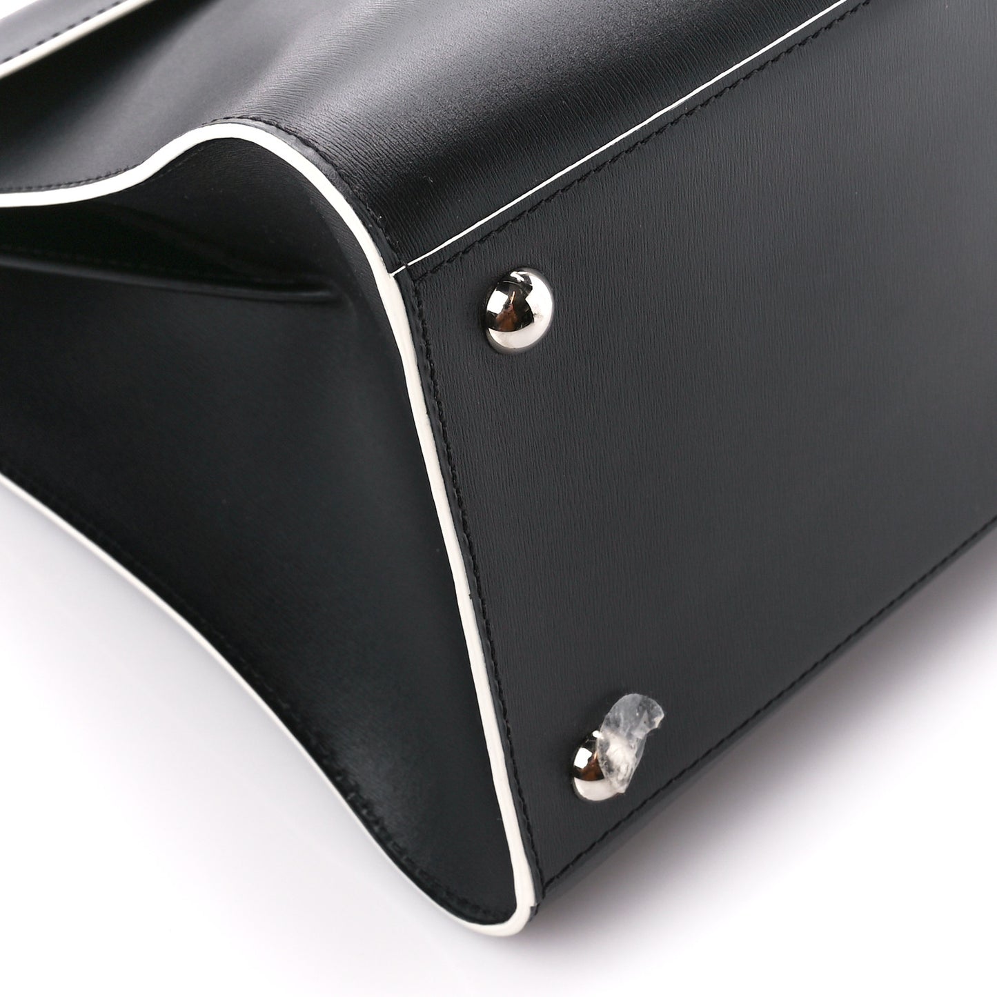 Box Calfskin MM Brillant Clouds Satchel Black Ciel