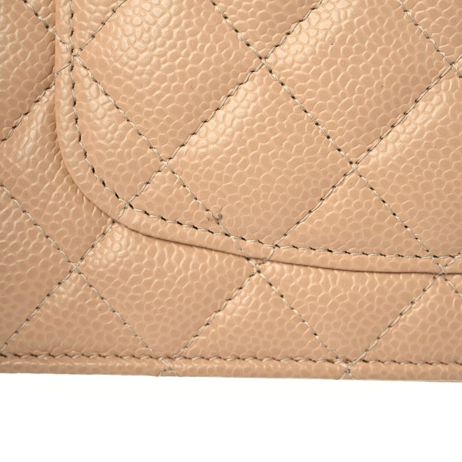 Chanel Caviar Quilted Wallet On Chain WOC Beige 7 of 15