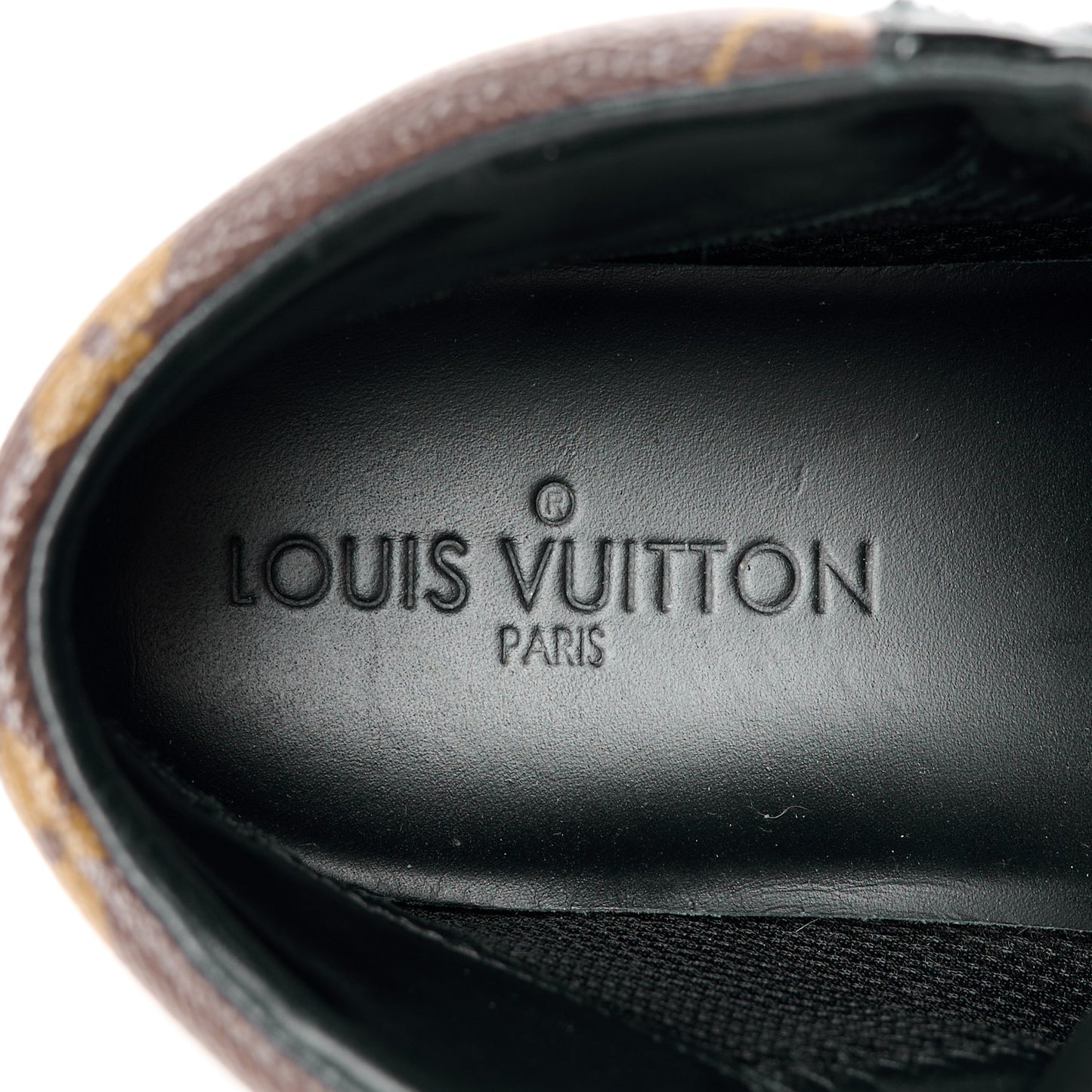 Suede Patent Monogram Move Up Sneakers 37 Black