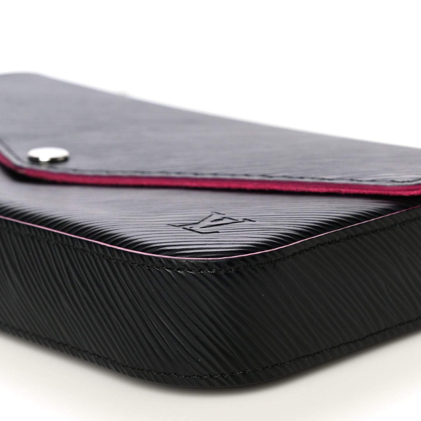 Epi Pochette Felicie Black Hot Pink