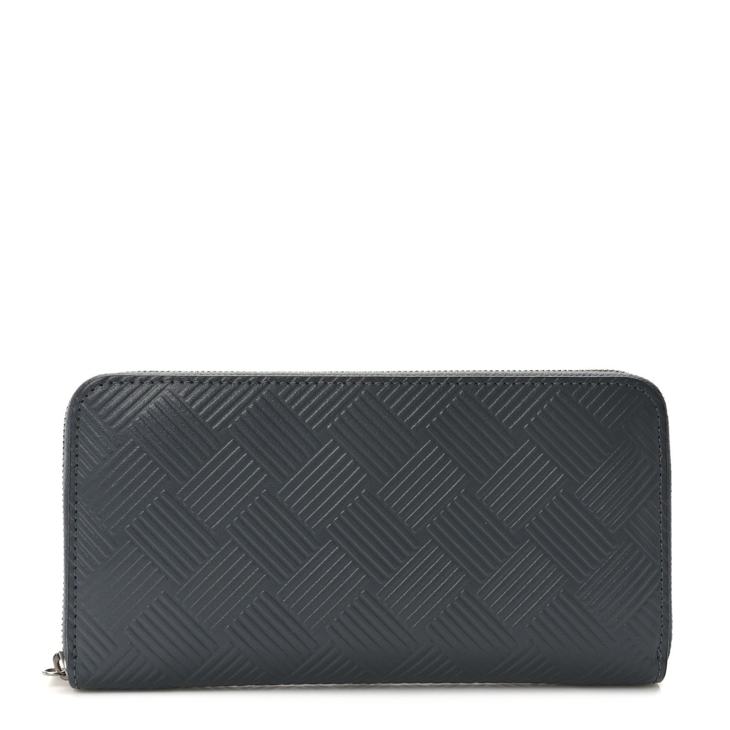 Nappa Intrecciato Embossed Zip Around Wallet Thunder