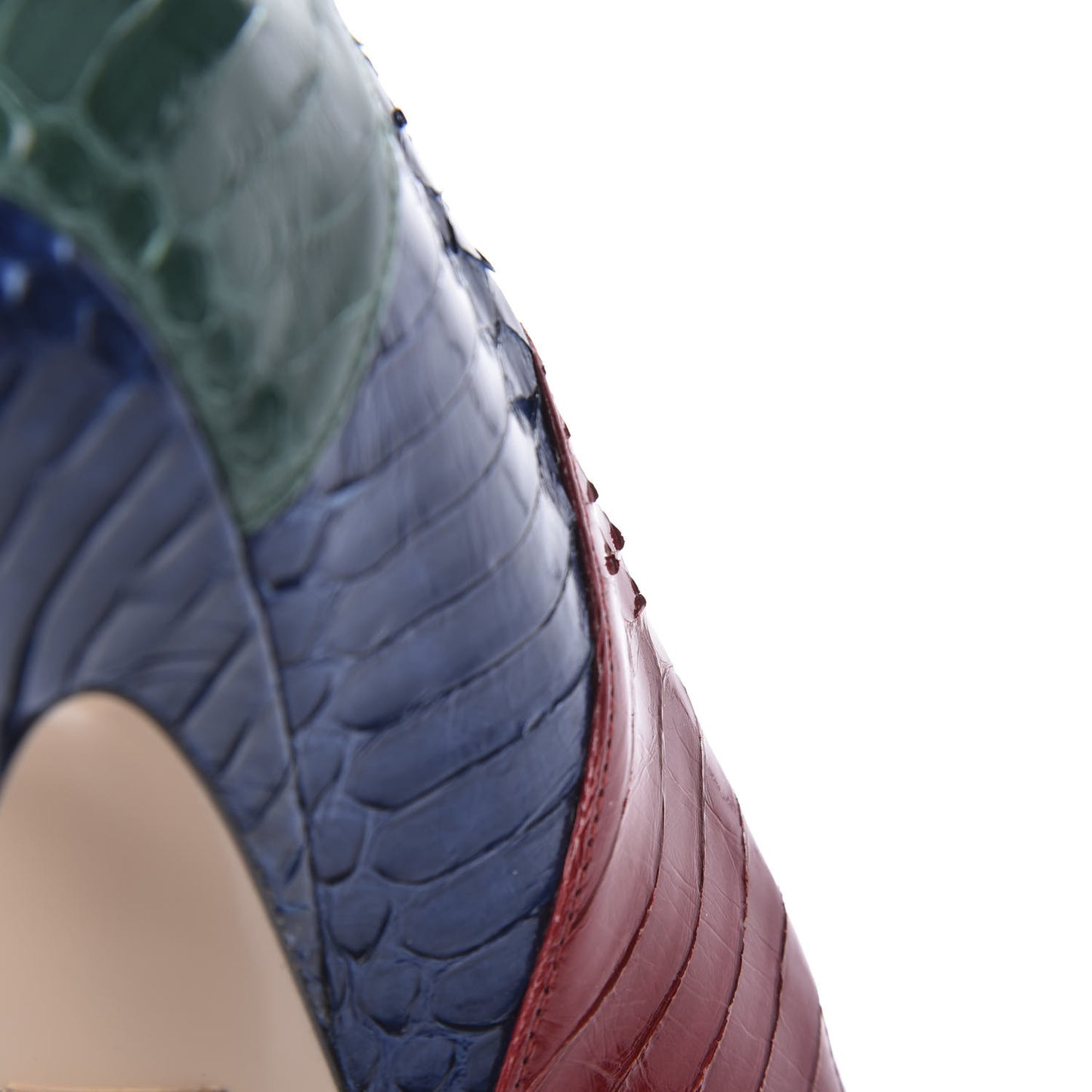 Snakeskin Crystal Double G Pumps 37 Multicolor