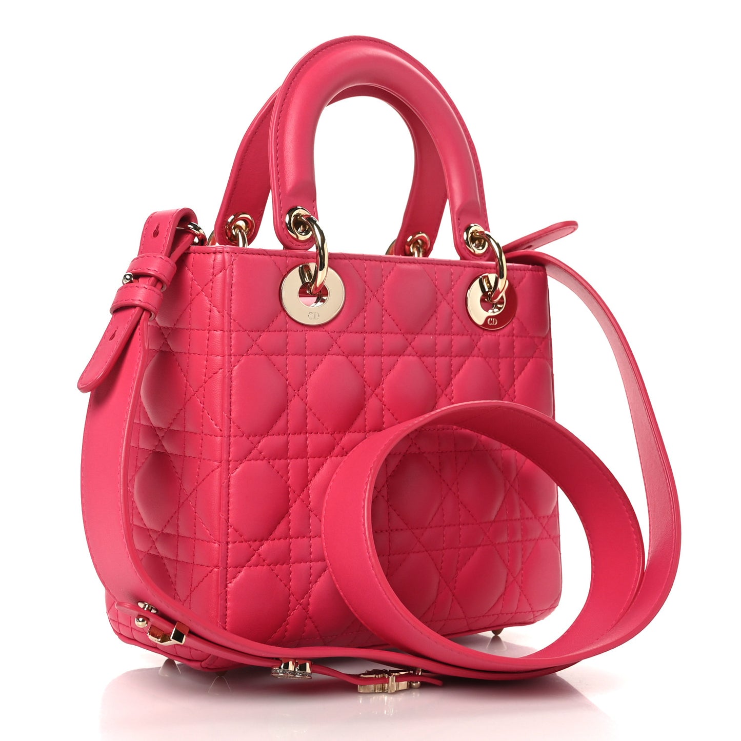 Lambskin Cannage Small My ABCDior Lady Dior Fraise