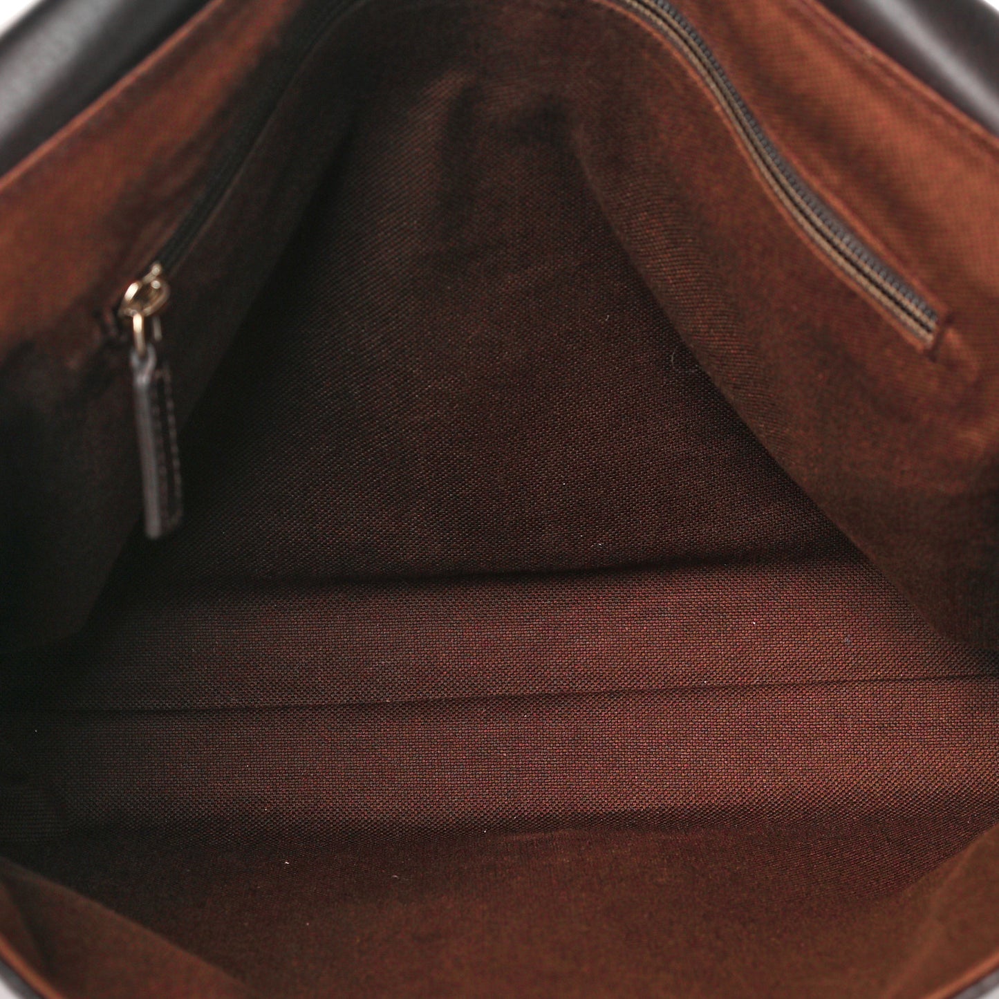 Calfskin Gancini Messenger Bag Dark Brown