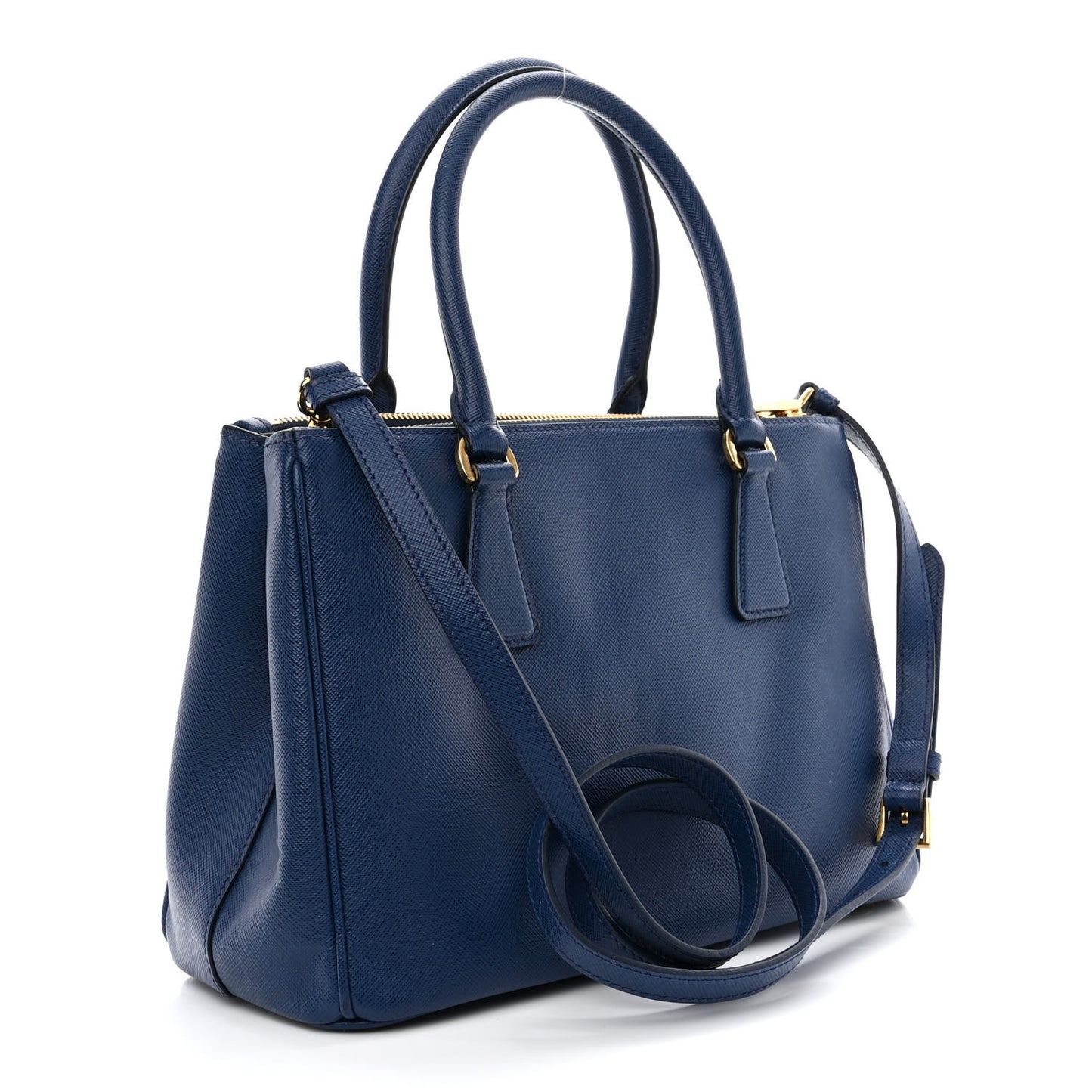 Saffiano Small Galleria Double Zip Tote Bluette
