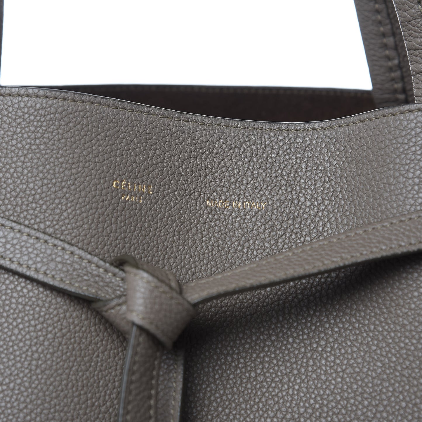 Soft Grained Calfskin Medium Belt Cabas Phantom Taupe