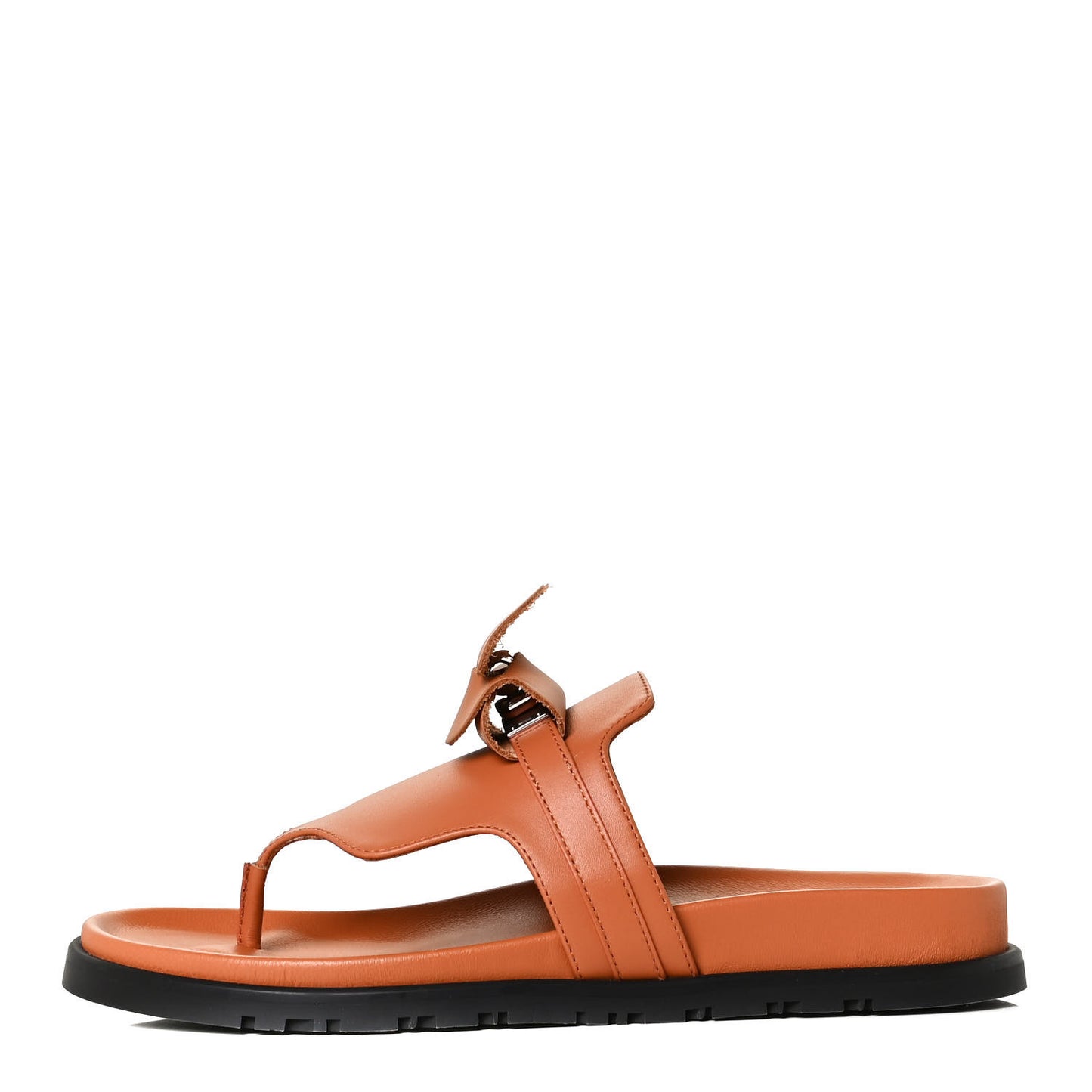 Calfskin Womens Empire Sandals 38 Marron Glaise