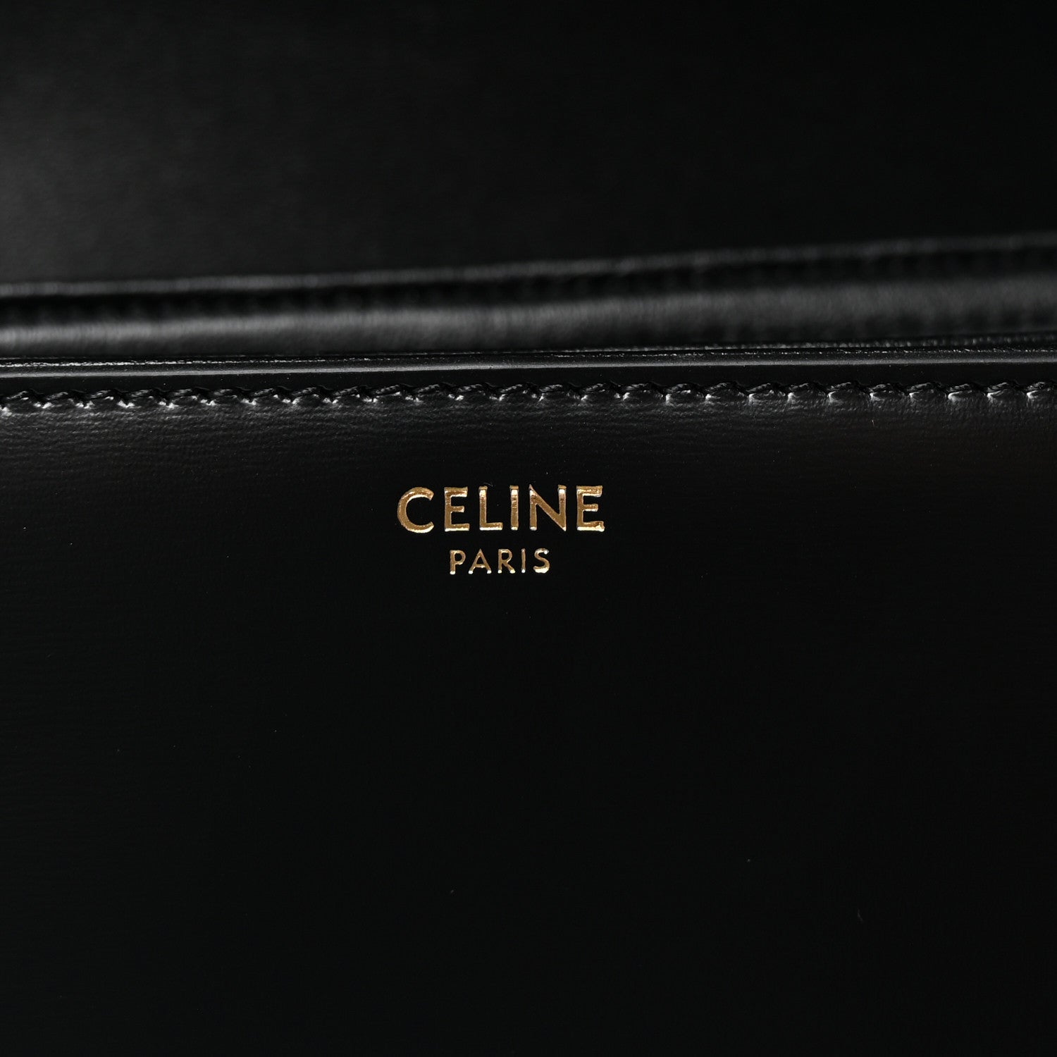 Celine Shiny Calfskin Medium Triomphe Black 6 of 10