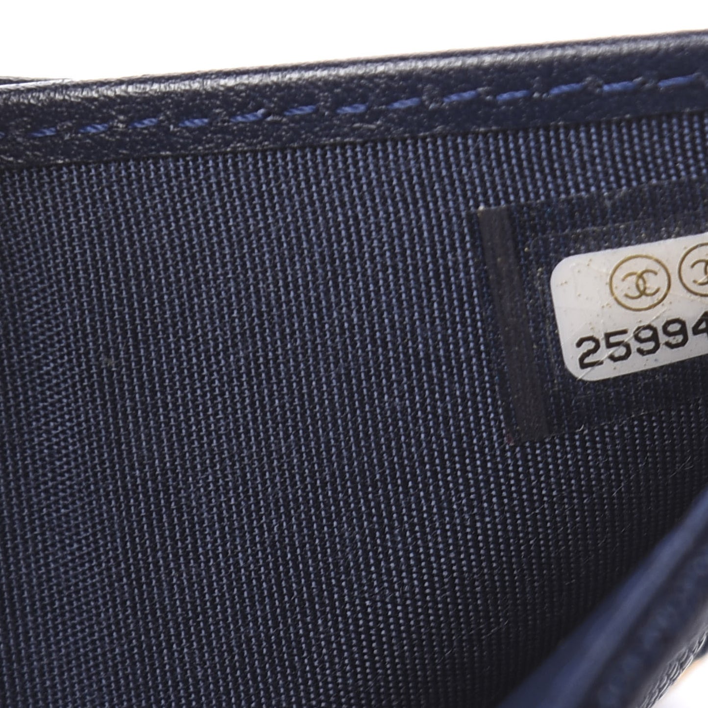 Caviar Quilted Compact Boy Wallet Blue