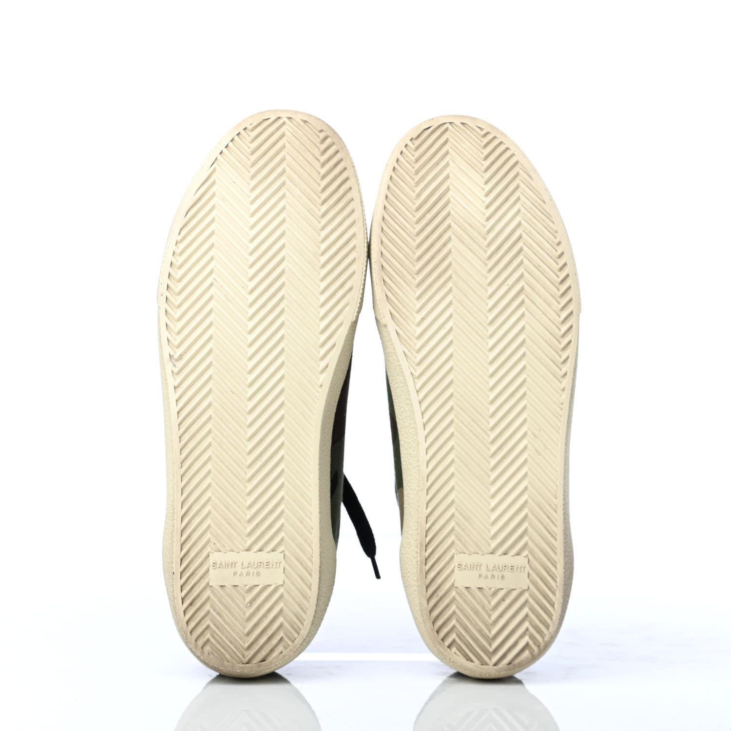 Saint Laurent Canvas Camouflage Signa SL/06 Low Top Sneakers 41 Kaki 5 of 10