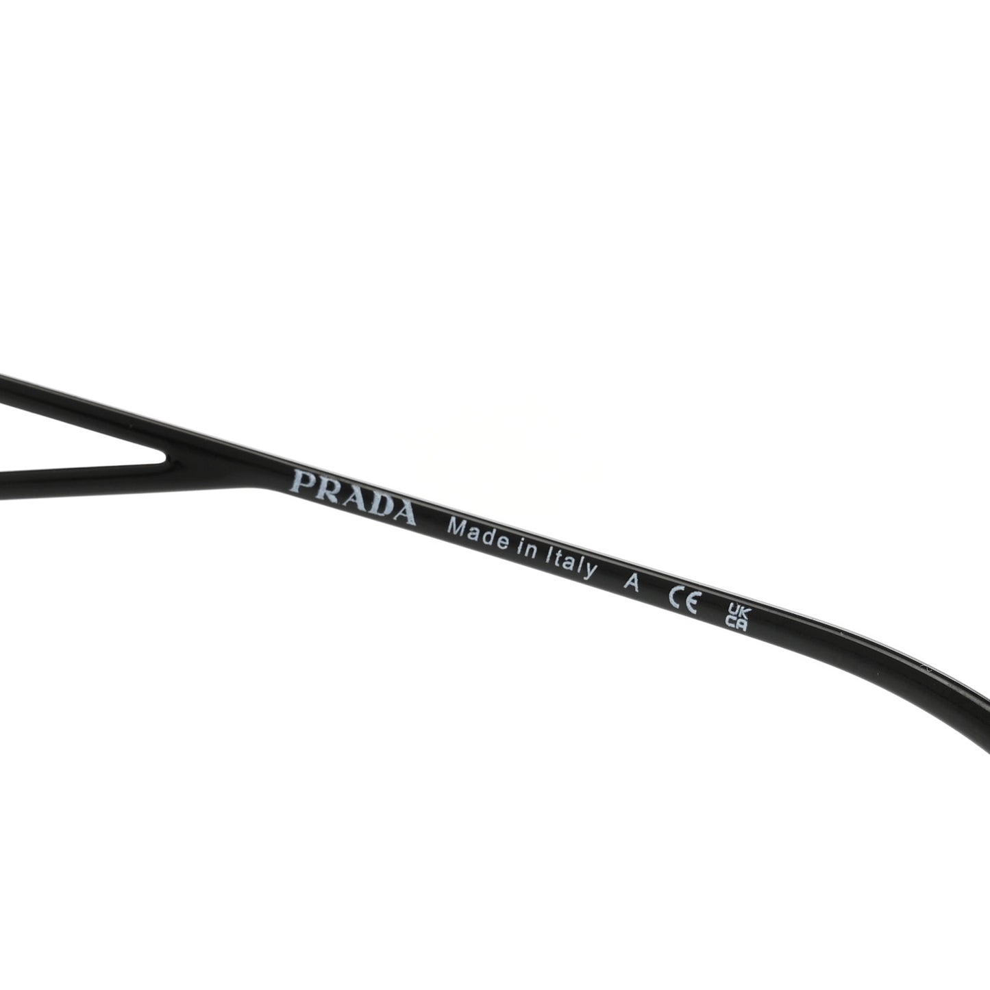 Metal Symbole Triangle Logo Sunglasses SPR 50Z Black Grey