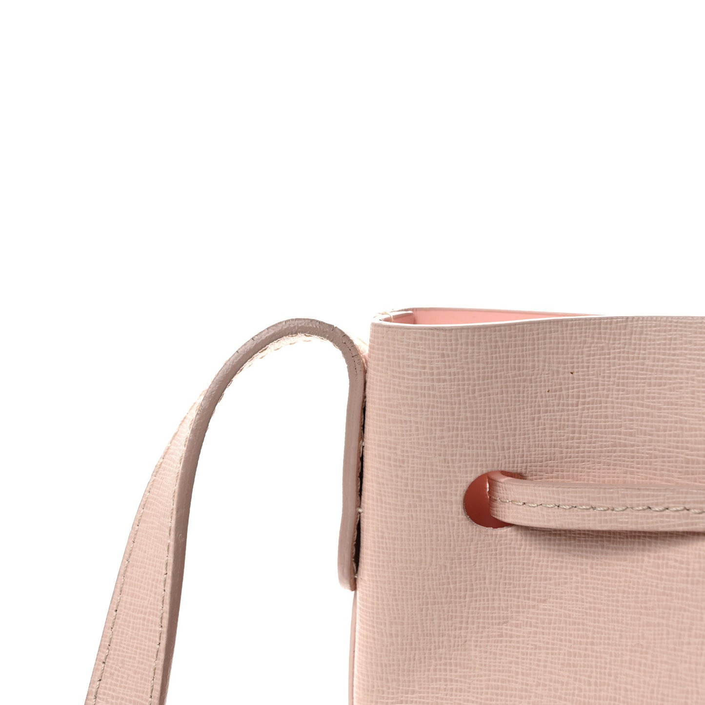 MANSUR GAVRIEL Saffiano Mini Bucket Bag Rosa