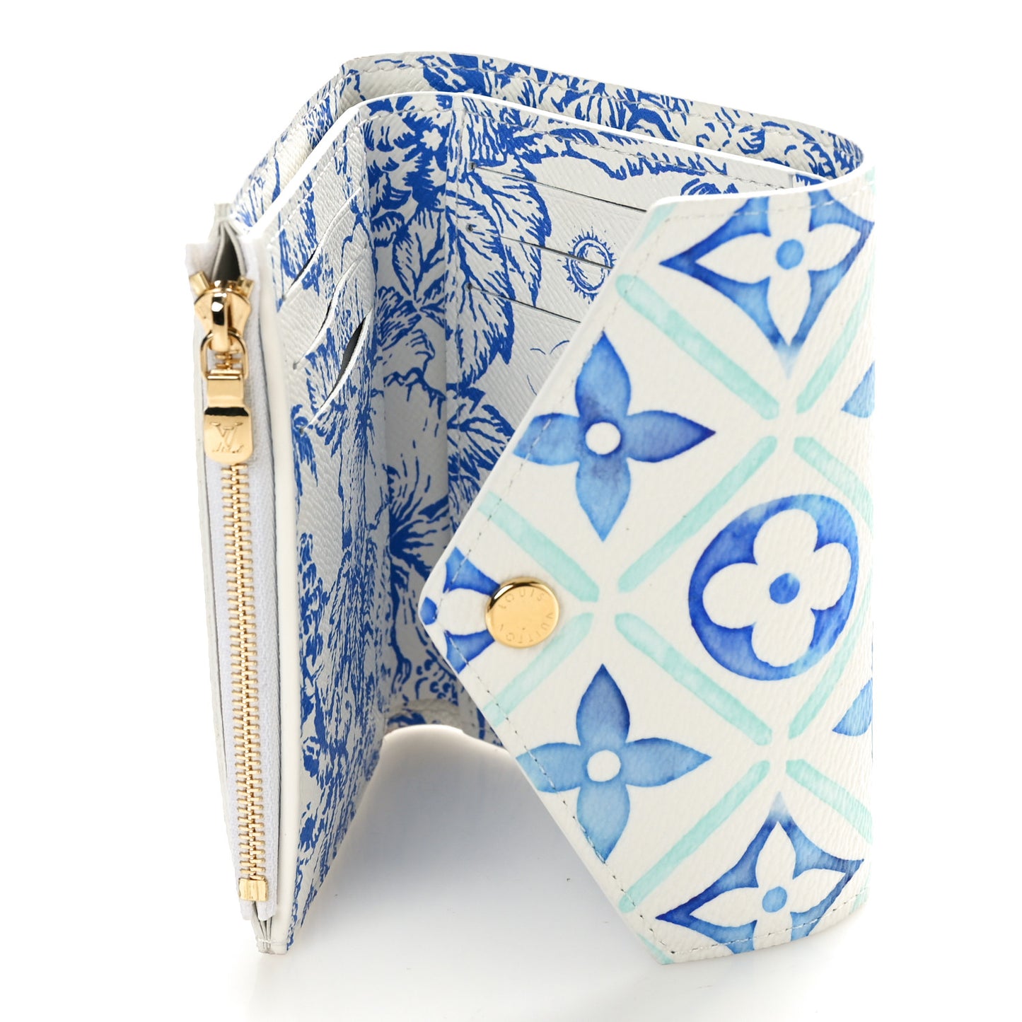 Monogram Tiles By The Pool Victorine Wallet Blue