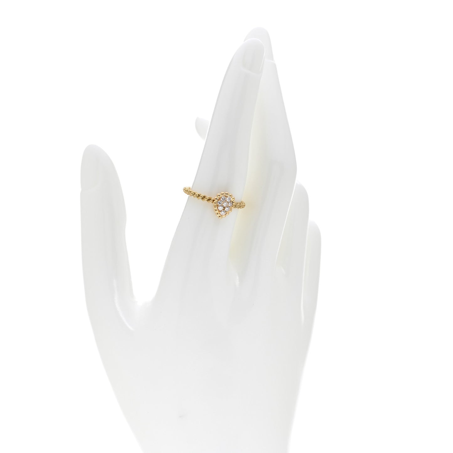 18K Yellow Gold Diamond XS Serpent Boheme Ring 56 7.5