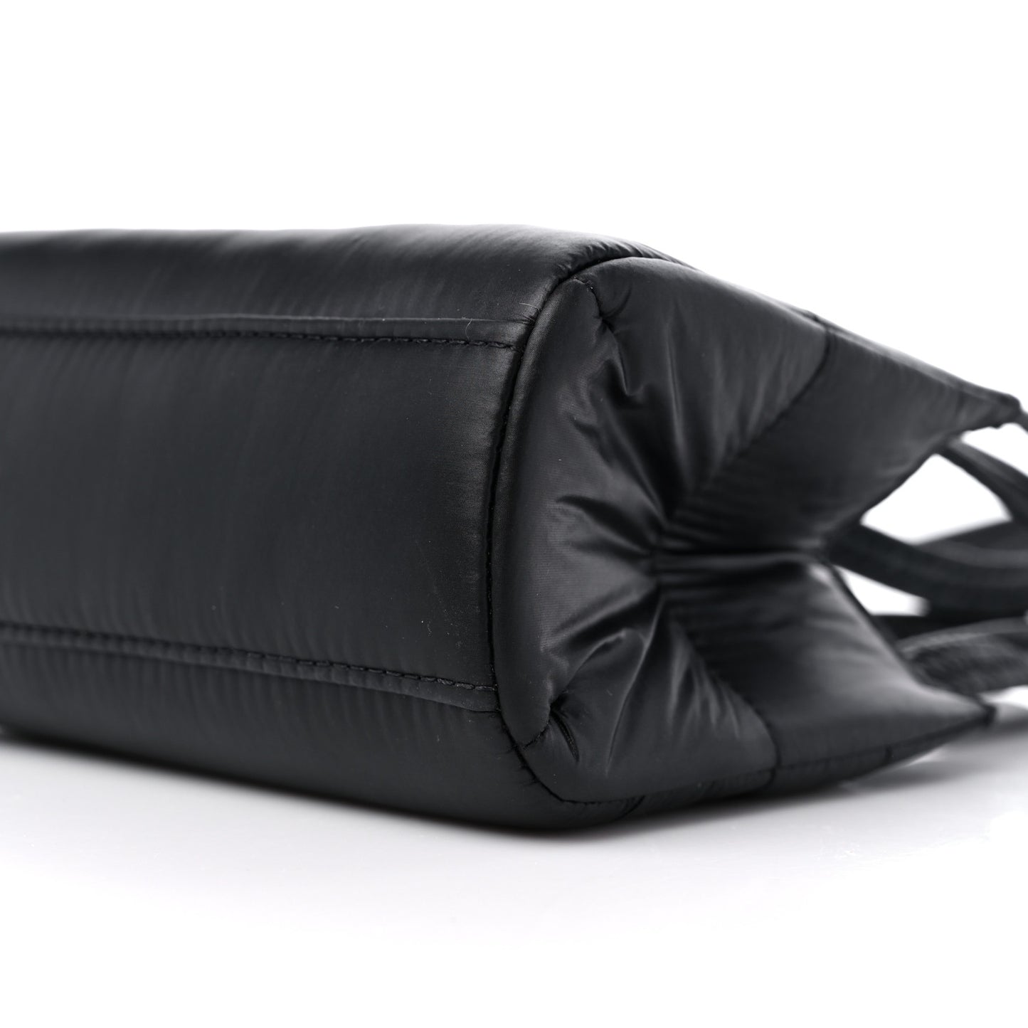 Nylon Small Puff Shopping Bag Black