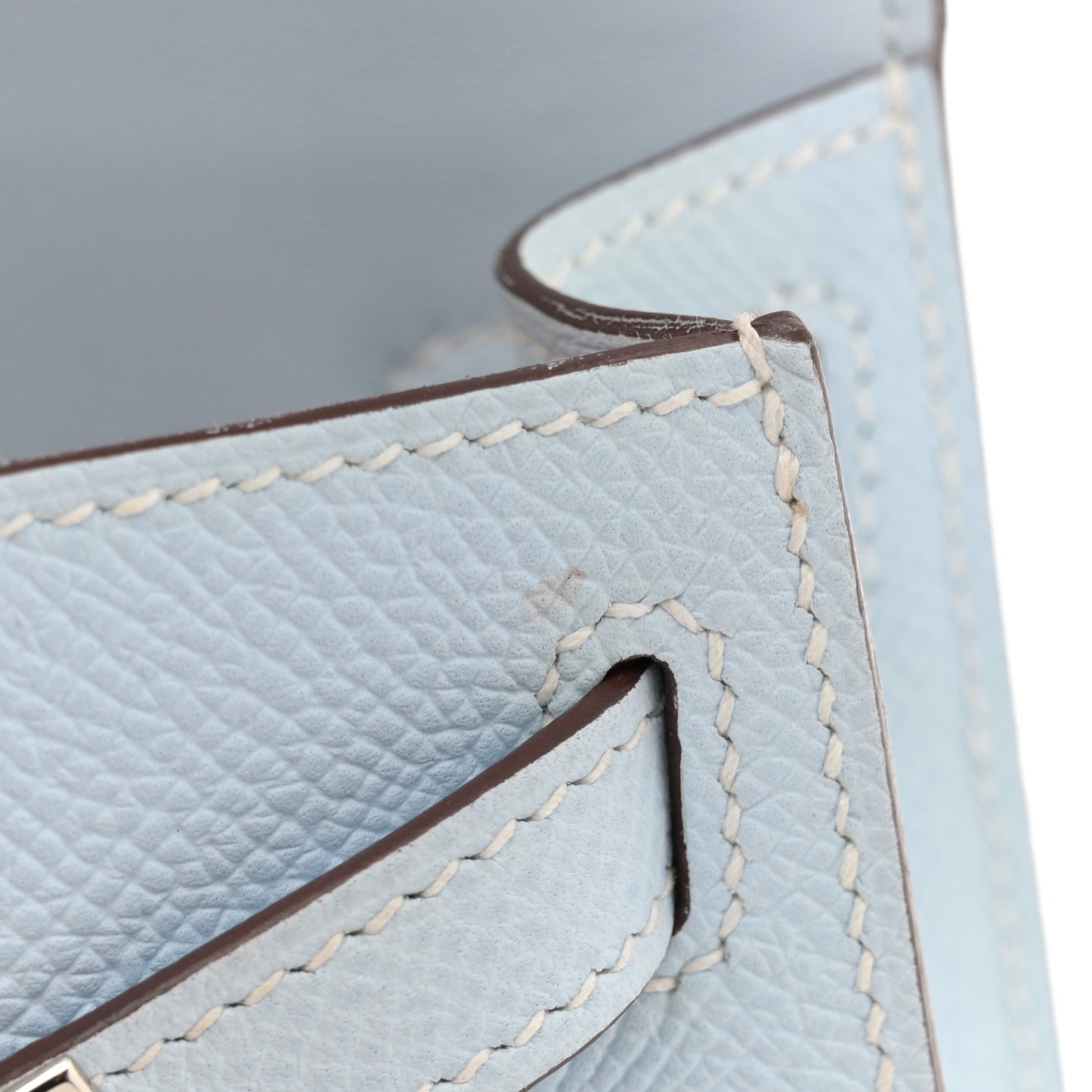 Epsom Mini Kelly Sellier 20 Bleu Brume