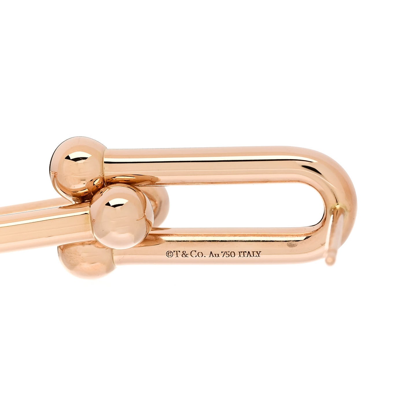 18K Rose Gold HardWear Double Long Link Earrings