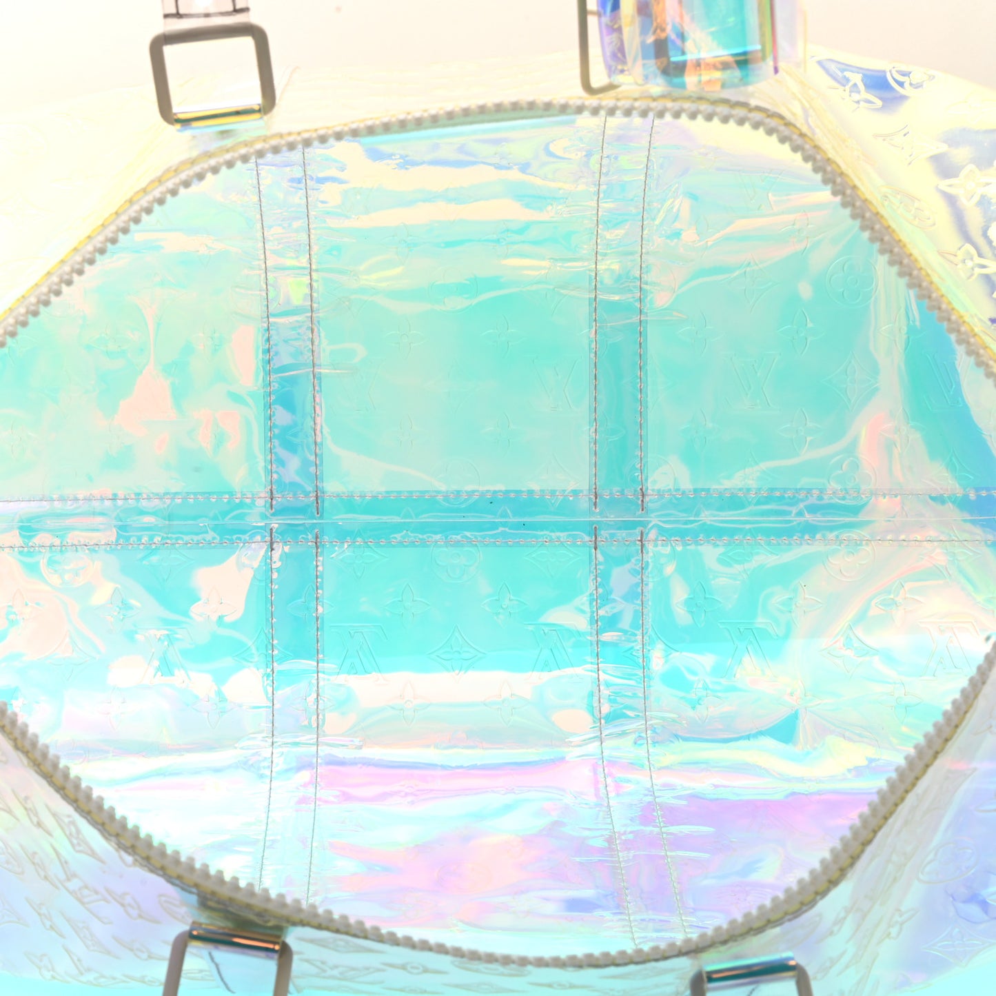 PVC Monogram Keepall Bandouliere 50 Iridescent Prism