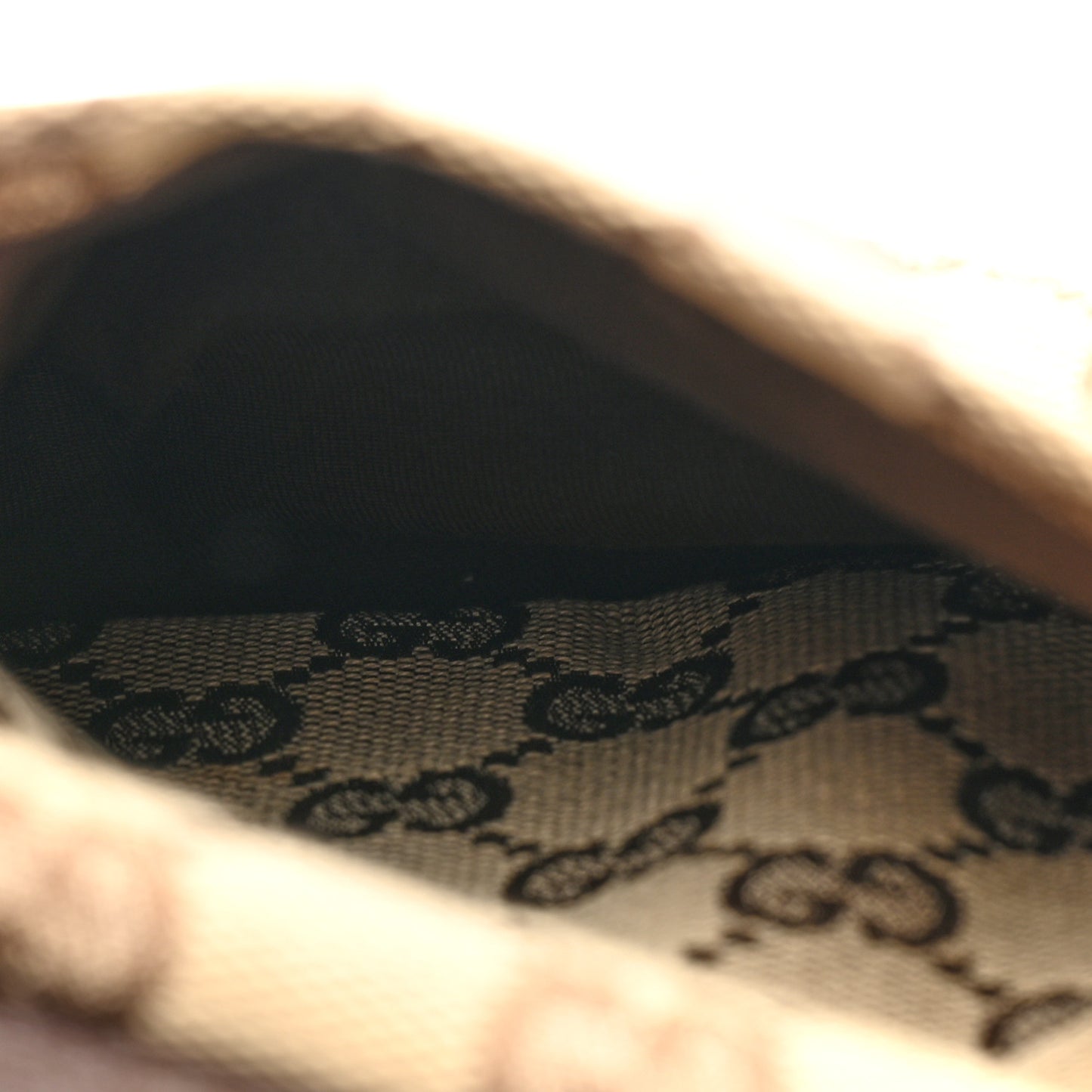 GG Monogram Double Pocket Belt Bag Dark Brown