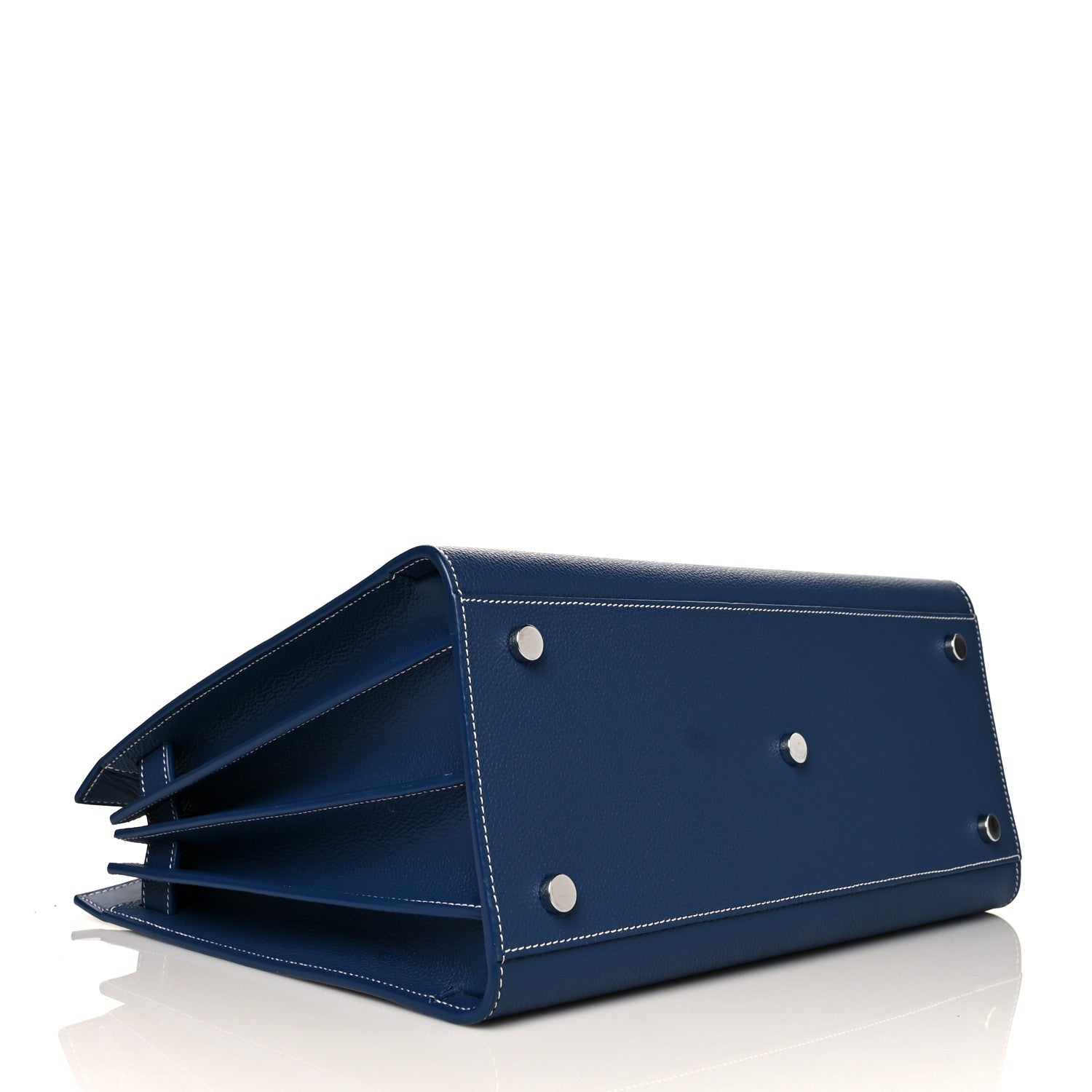 Saint Laurent Grained Calfskin Small Sac De Jour Denim Blue 4 of 15