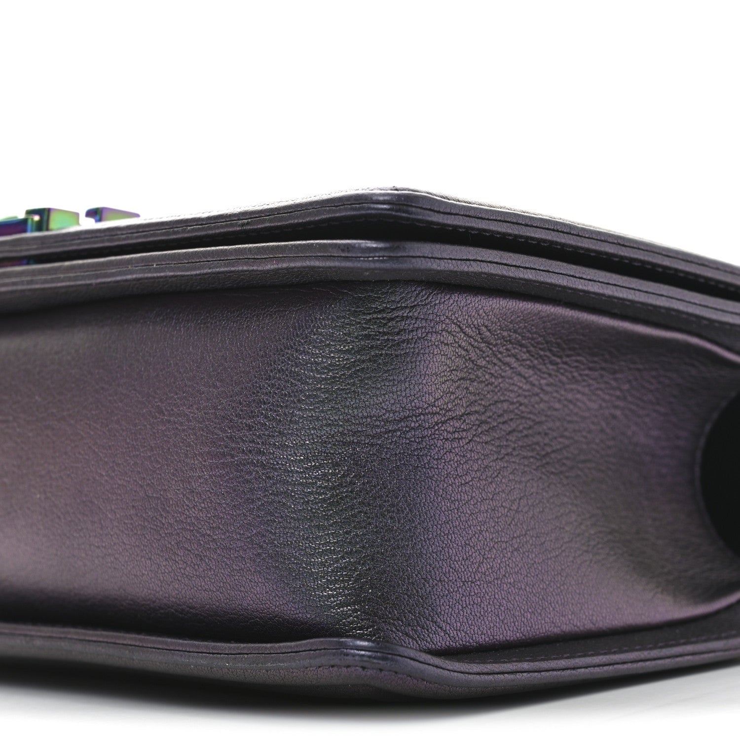 Chanel Iridescent Goatskin Quilted Medium Boy Flap Purple 10 of 10